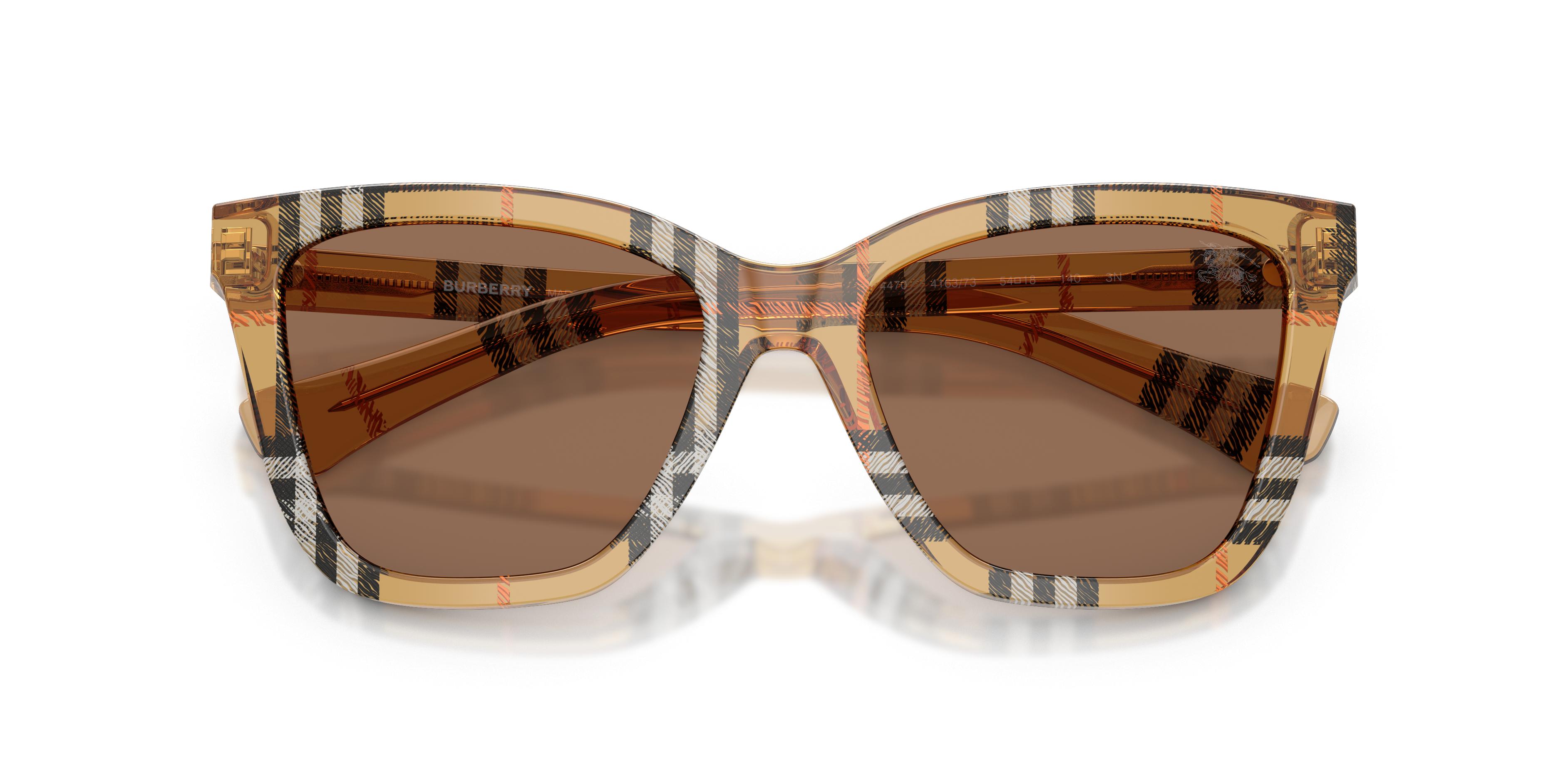 New Burberry Sunglasses Brown Check Sand Brown Lens Classic 54-18-140 BURBERRY Check Square Sunglasses in Birch brown - Women | Burberry  main image 2