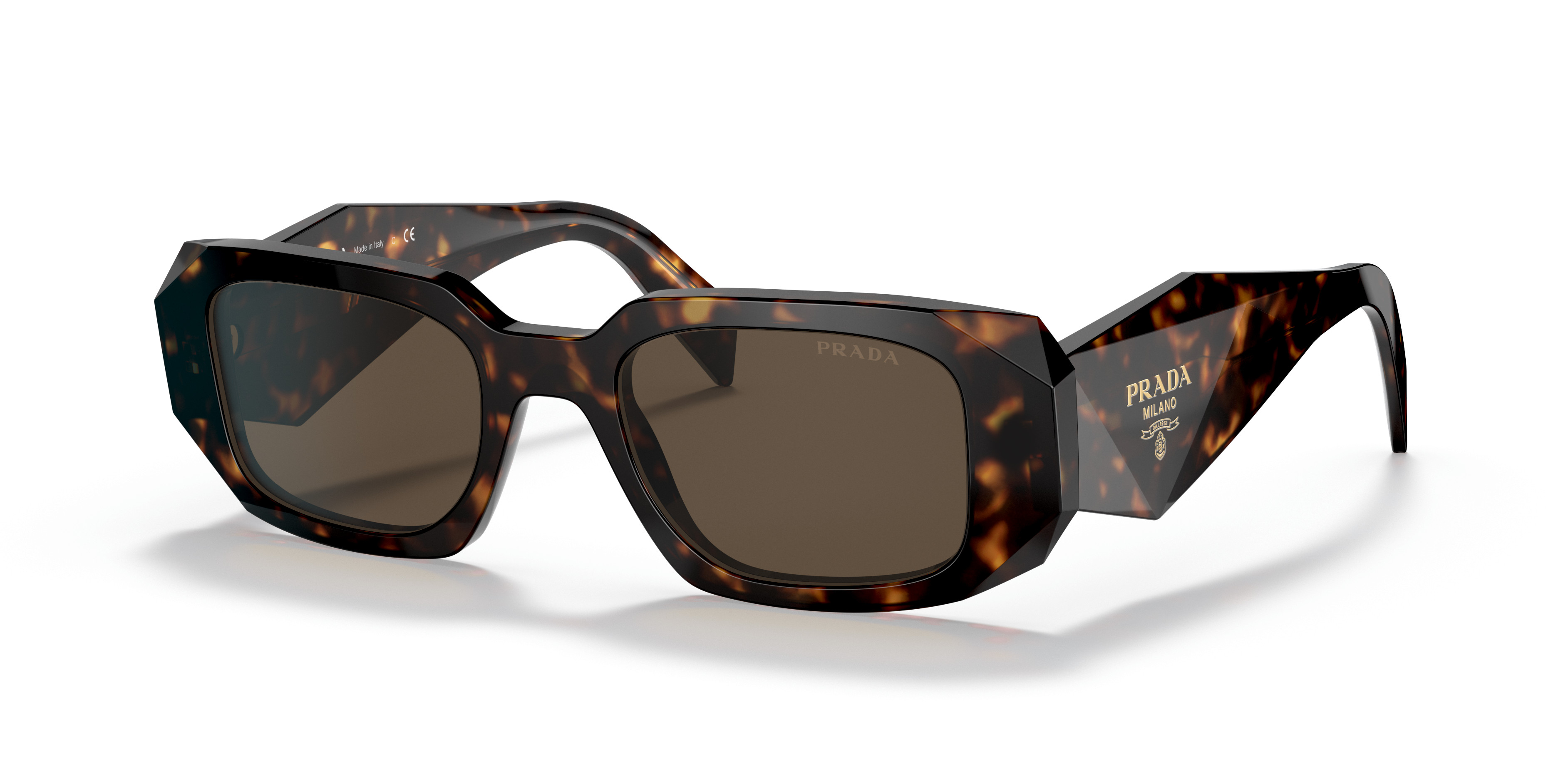 Prada 17WS Sunglasses Prada Sunglasses PR 17WS 1AB2B0 Black/Light Grey Mirror  main image 4