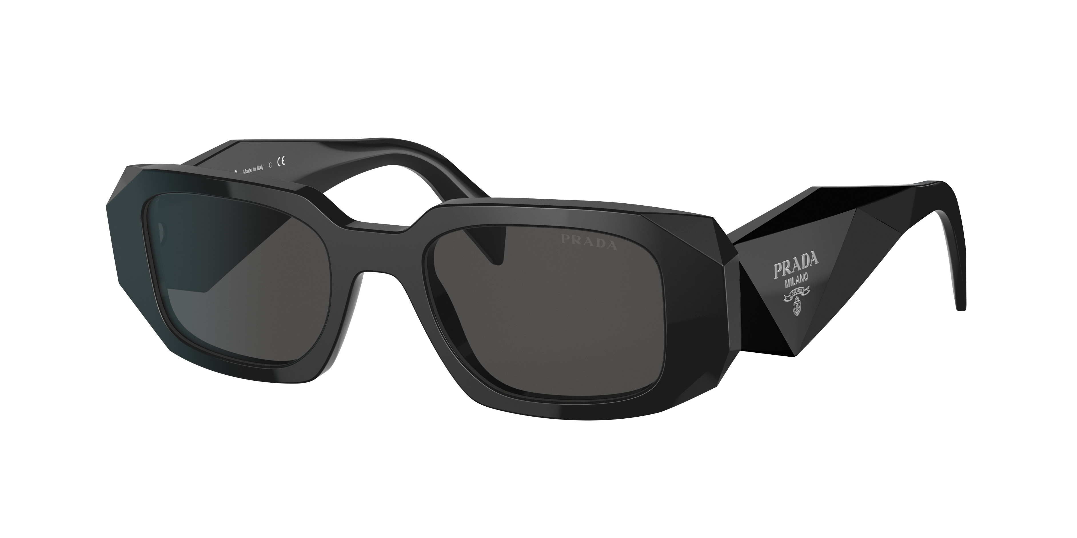 Prada Elegant Black cloth for glasses sunglasses Prada Symbole Sunglasses – Black Wraparound Frame  main image 4