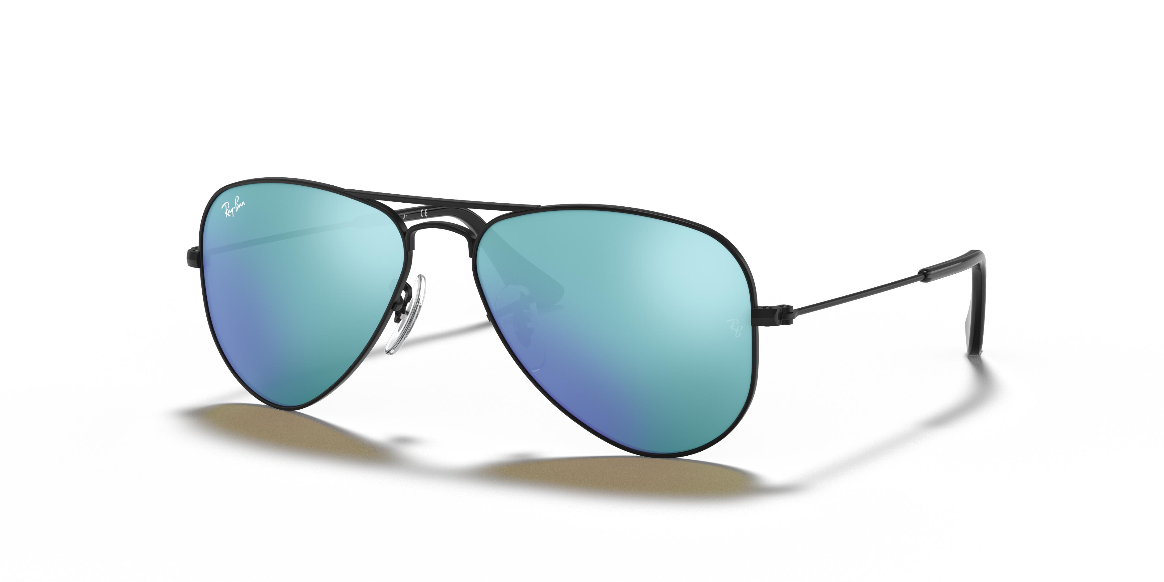 Ray-Ban Green/Blue Aviators Aviator Large Metal Mirror Sunglasses (Ray-Ban) – 9th Street  main image 3