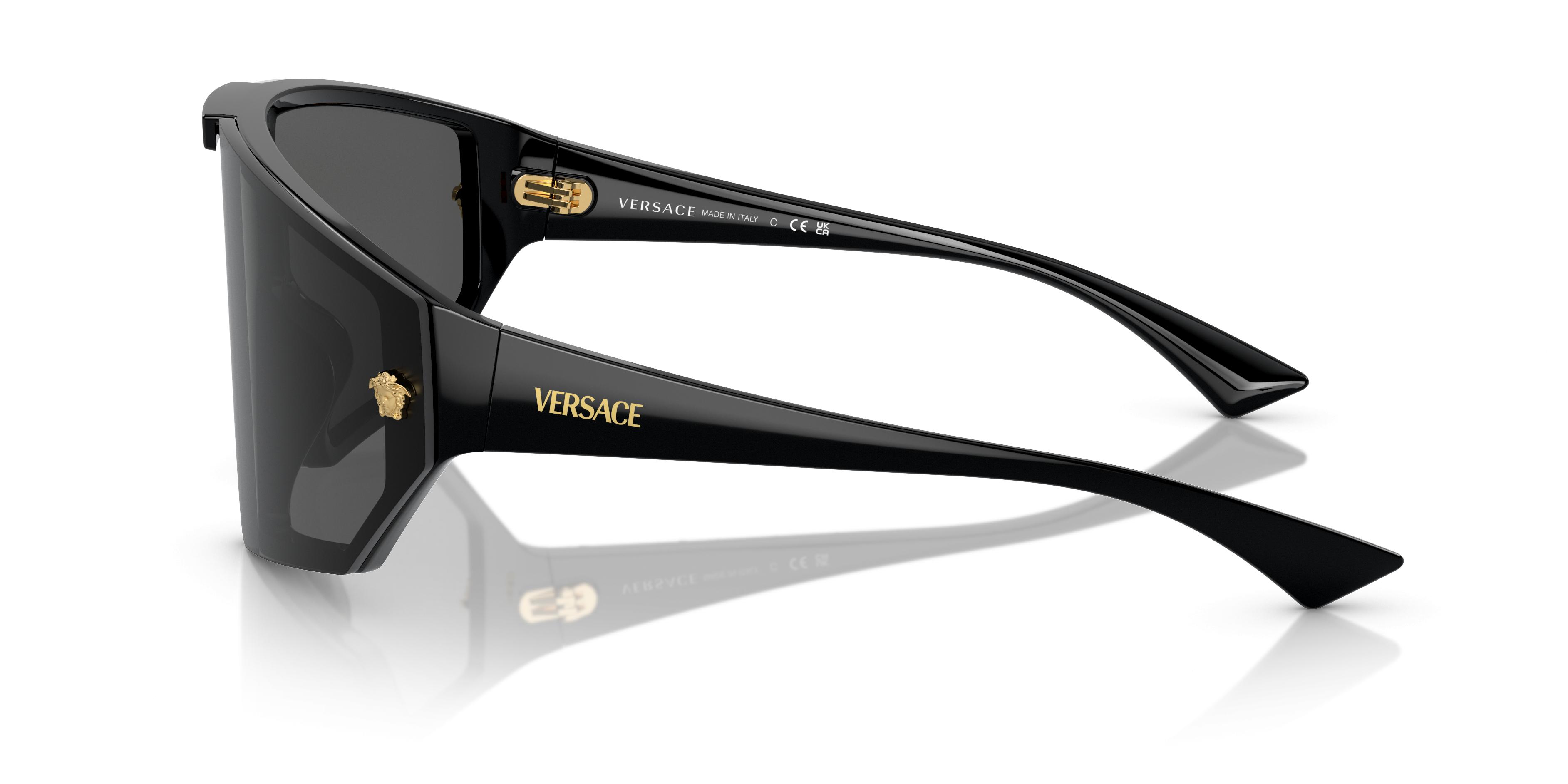 Versace VE4461 Sunglasses in Black Dark Grey Gold - Cool Frames display picture 2
