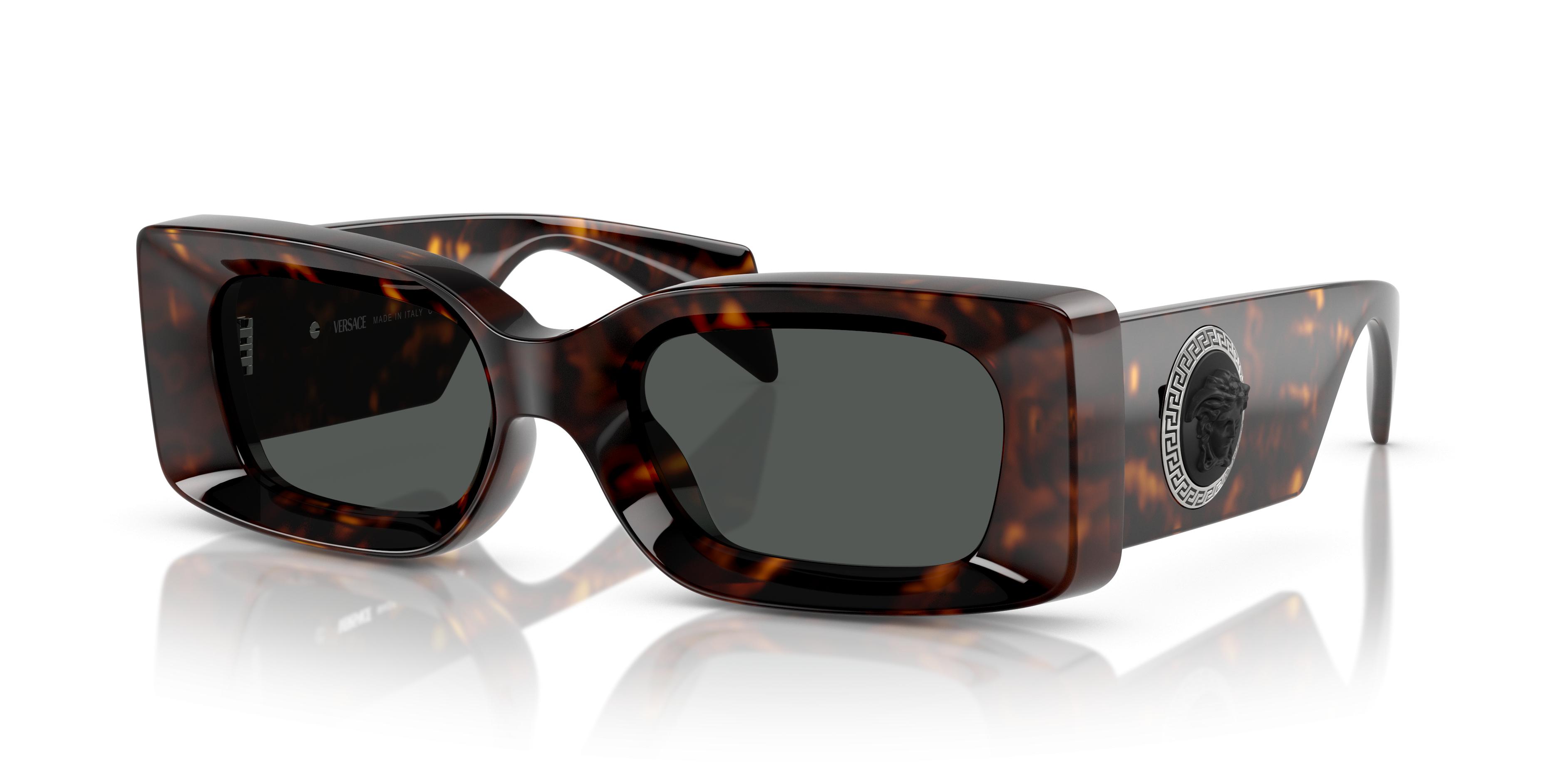 Versace small frame sunglasses Amazon.com: Versace VE 4361 GB1/87 Black Plastic Geometric  main image 3