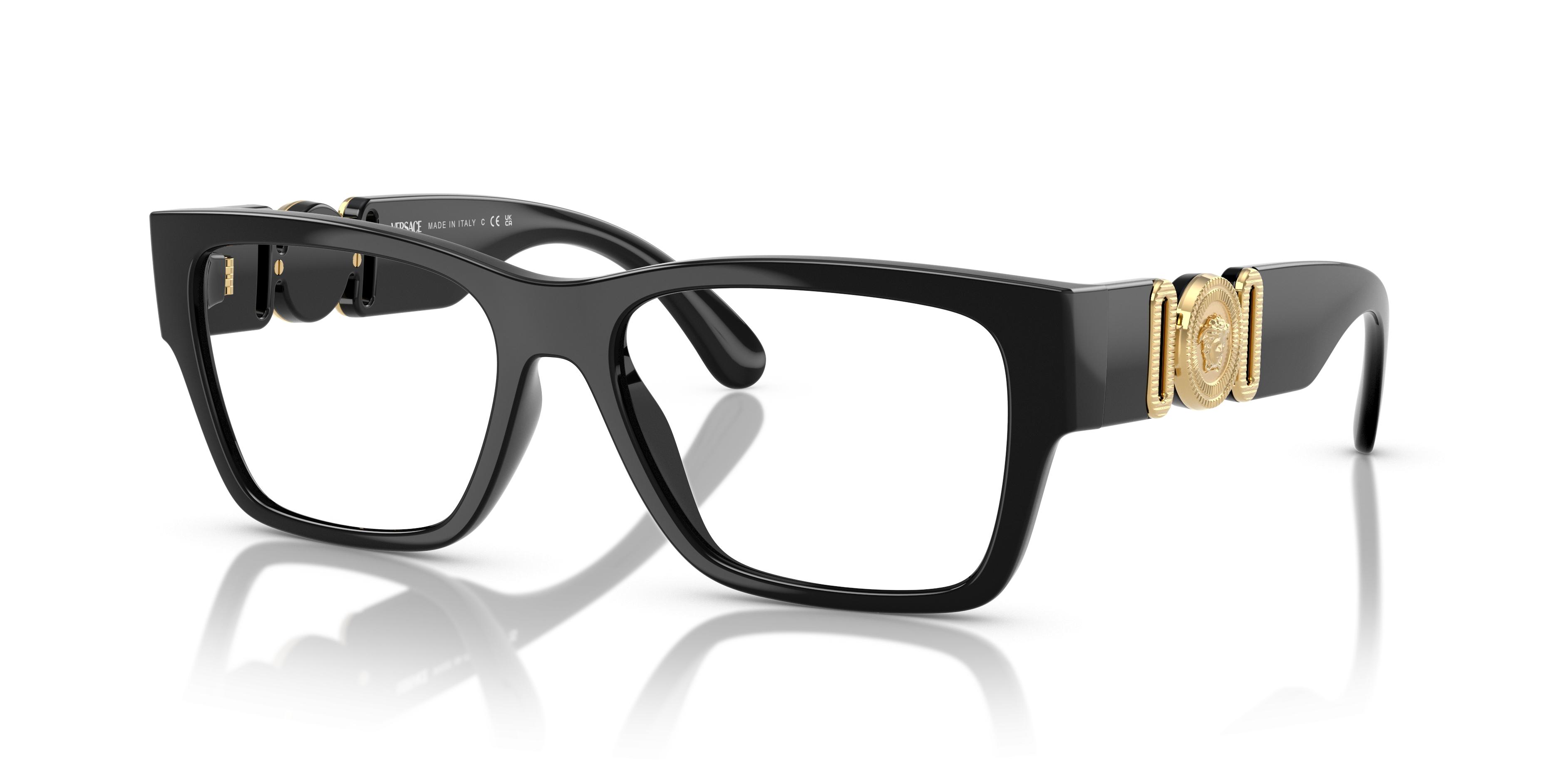 Versace Amber Eyeglasses with Silver Accents Versace Tan Clear Rose Gold Cat Eye Eyeglasses Italy MOD  main image 2