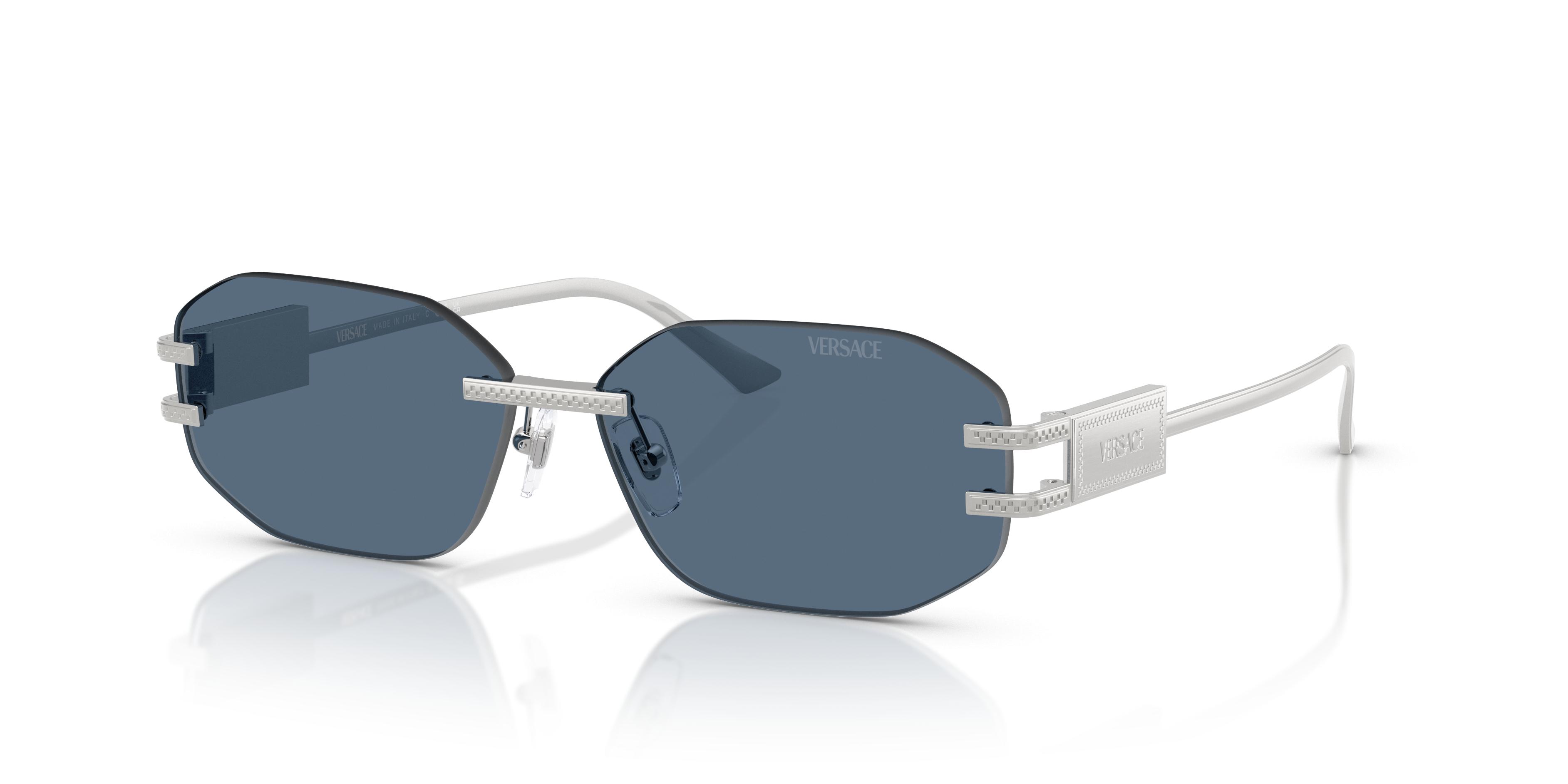 Versace Silver Frame Sunglasses with Dark Lenses Kits.com -- Versace 0VE4482 main image 3