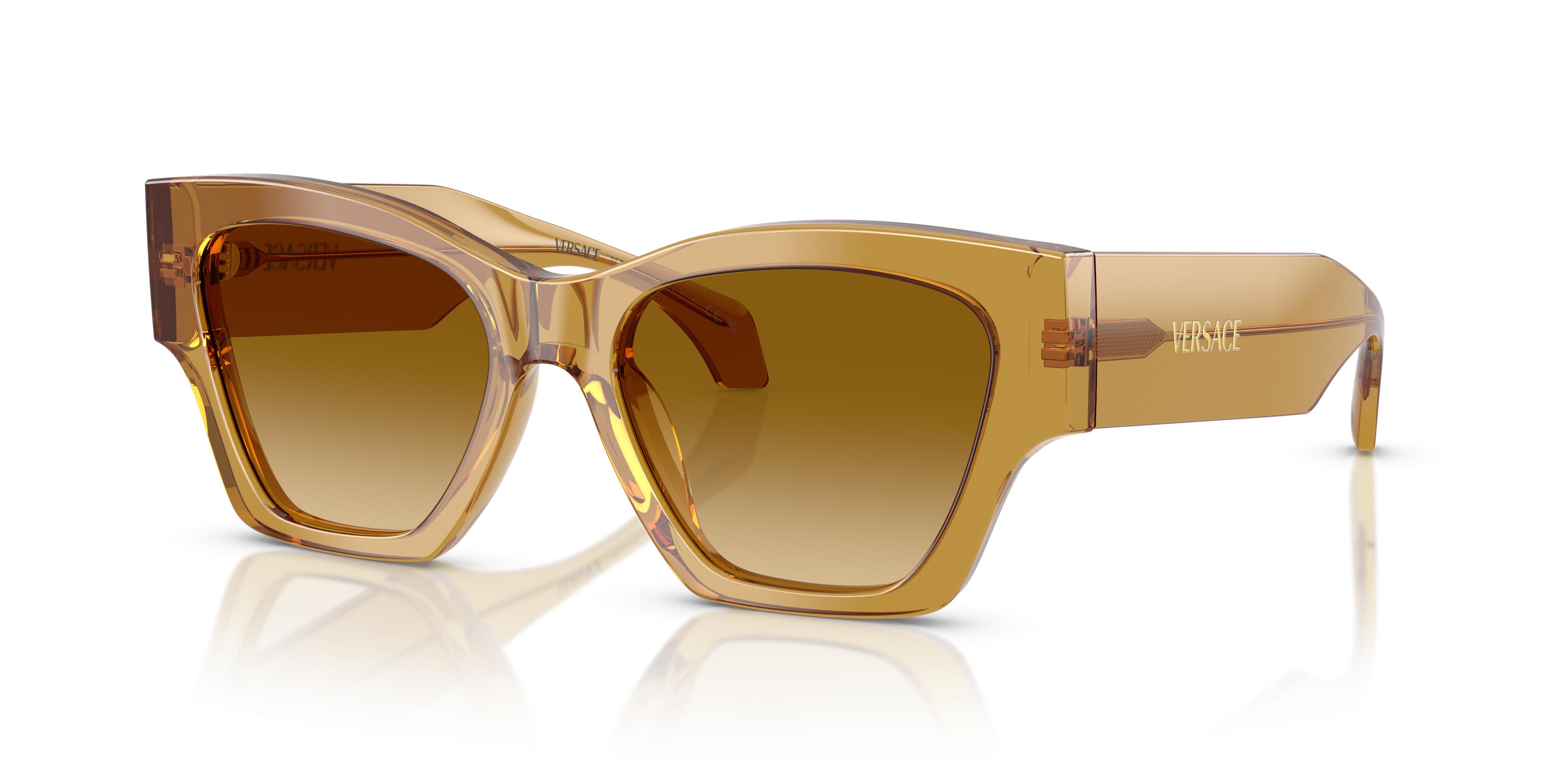 VERSACE Yellow Gradient Brown Sunglasses Versace VE4437U 53472L Sunglasses Women main image 4