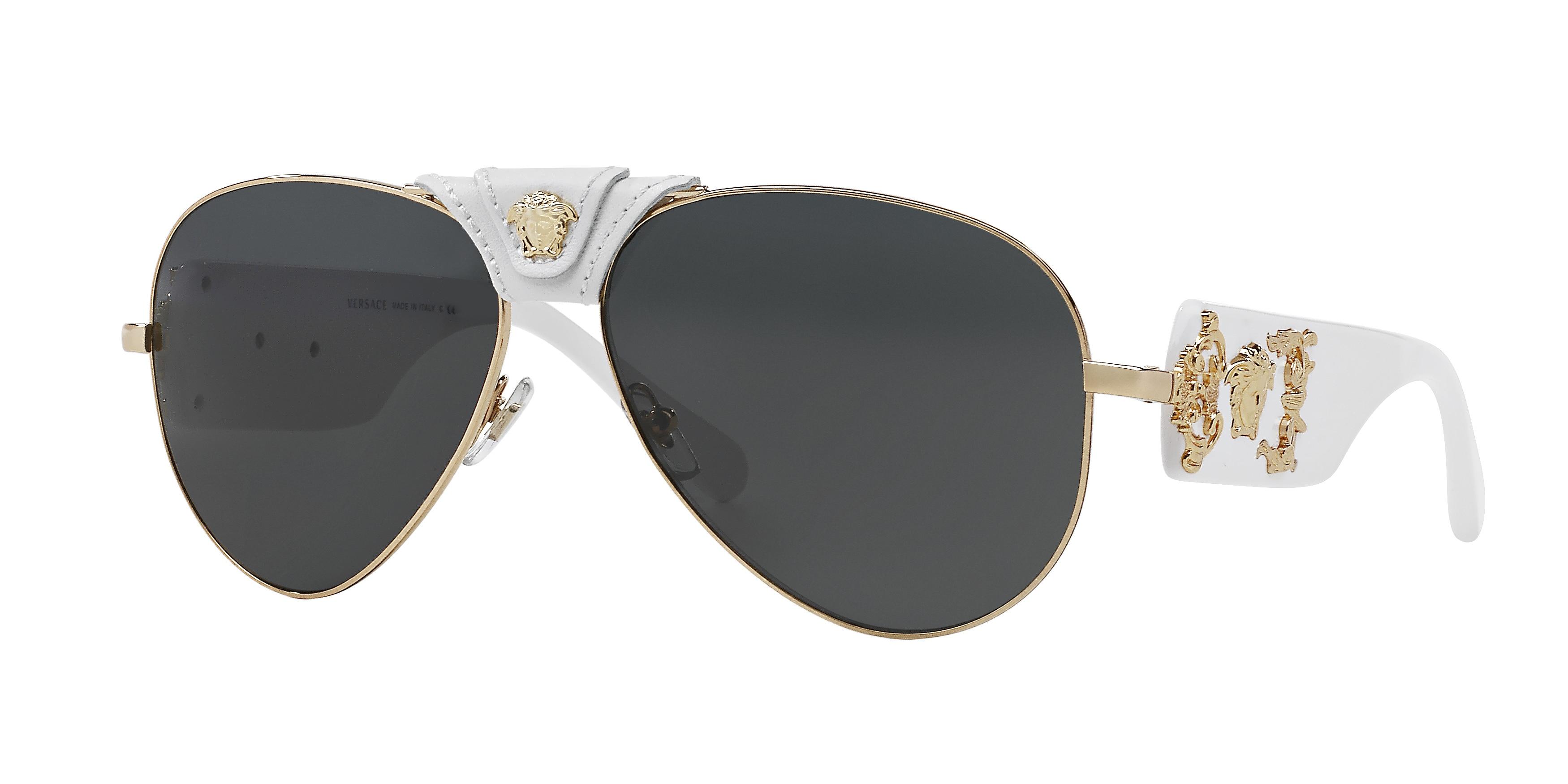 Versace Aviators Brand New Authentic Versace Sunglasses ? Versace VE2231 Aviator Sunglasses | Fashion Eyewear US main image 3