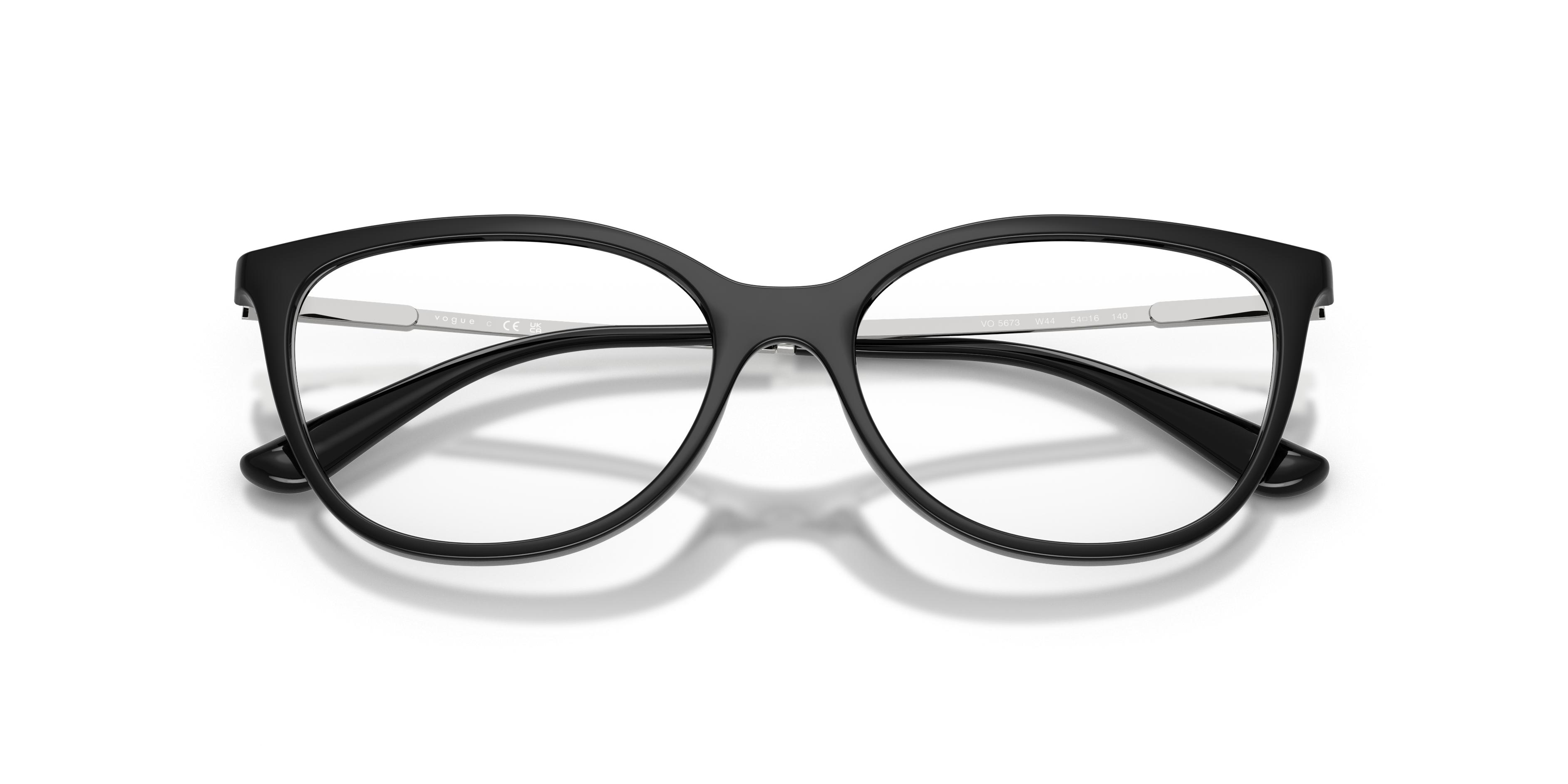 Vogue Black Semi-Rimless Glasses Sleek Design Vogue Glasses VO5615 W44 main image 3