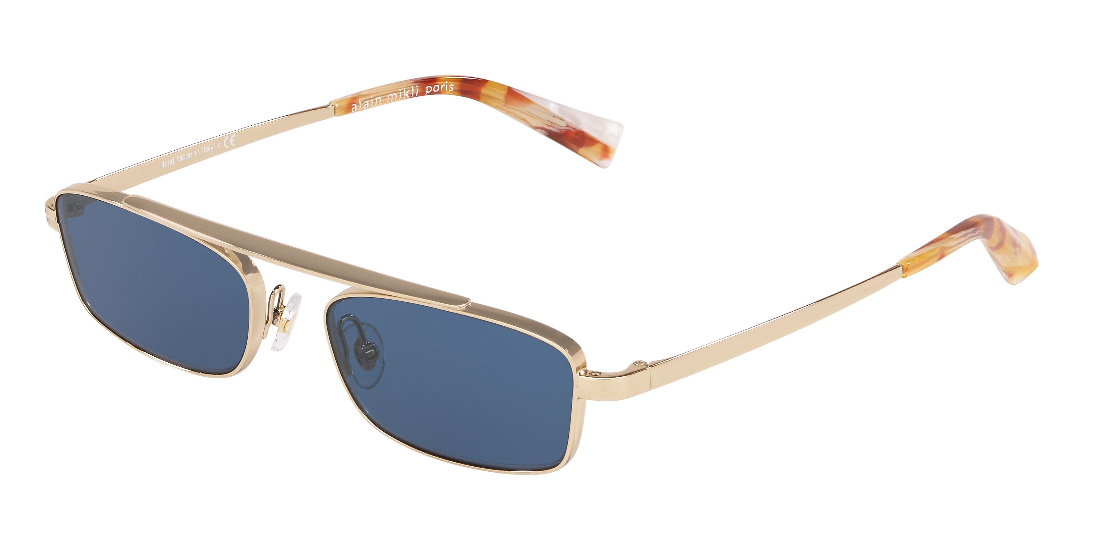 Alain Mikili Sunglasses Gold (Metallic) VINTAGE Alain Mikli Sunglasses Square Unisex Adults Brown  main image 4