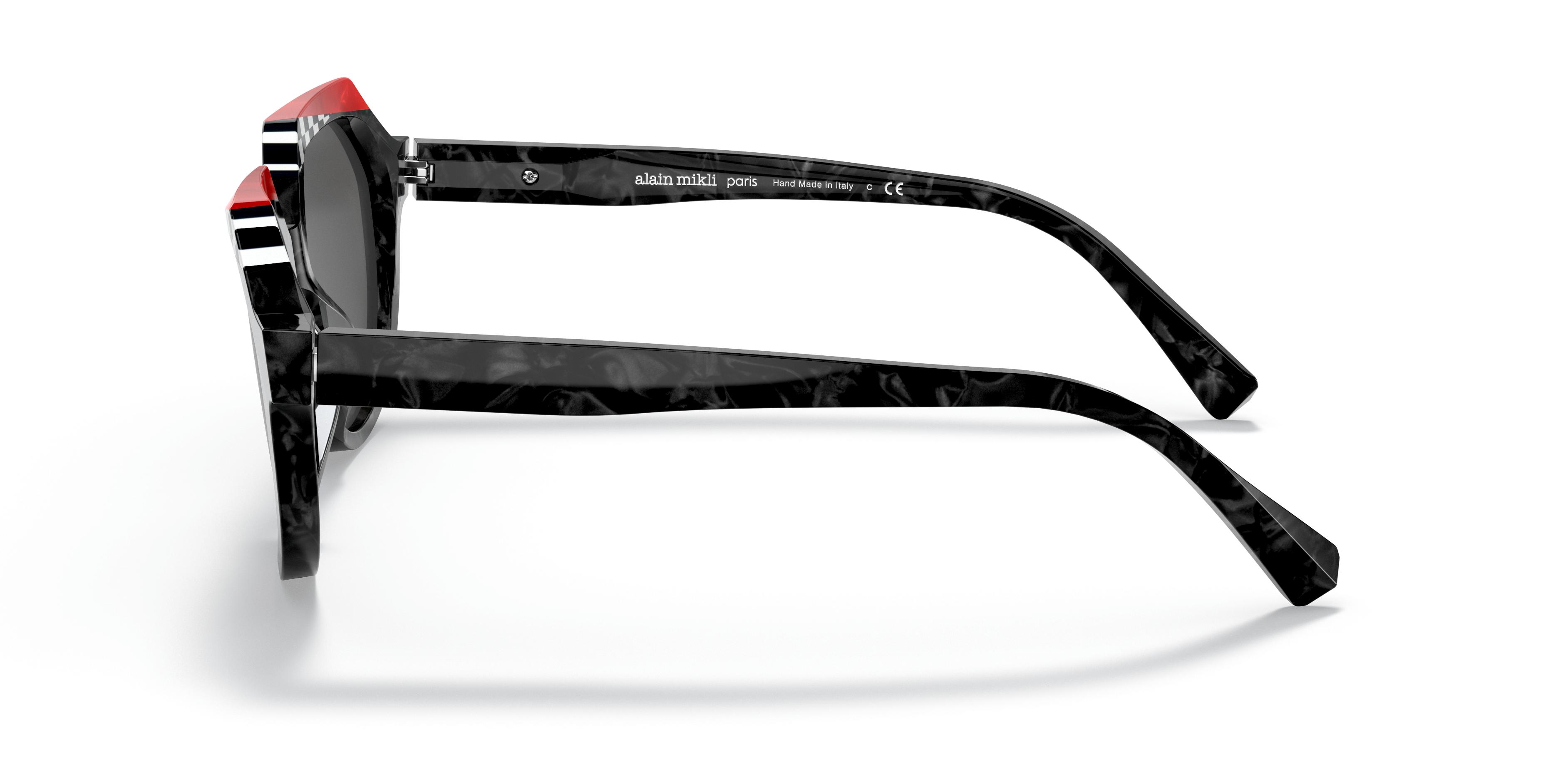 Alain Mikli Black and Beige Paintstroke Effect Acetate Sunglasses Alain Mikli Sunglasses - Mia Burton main image 4