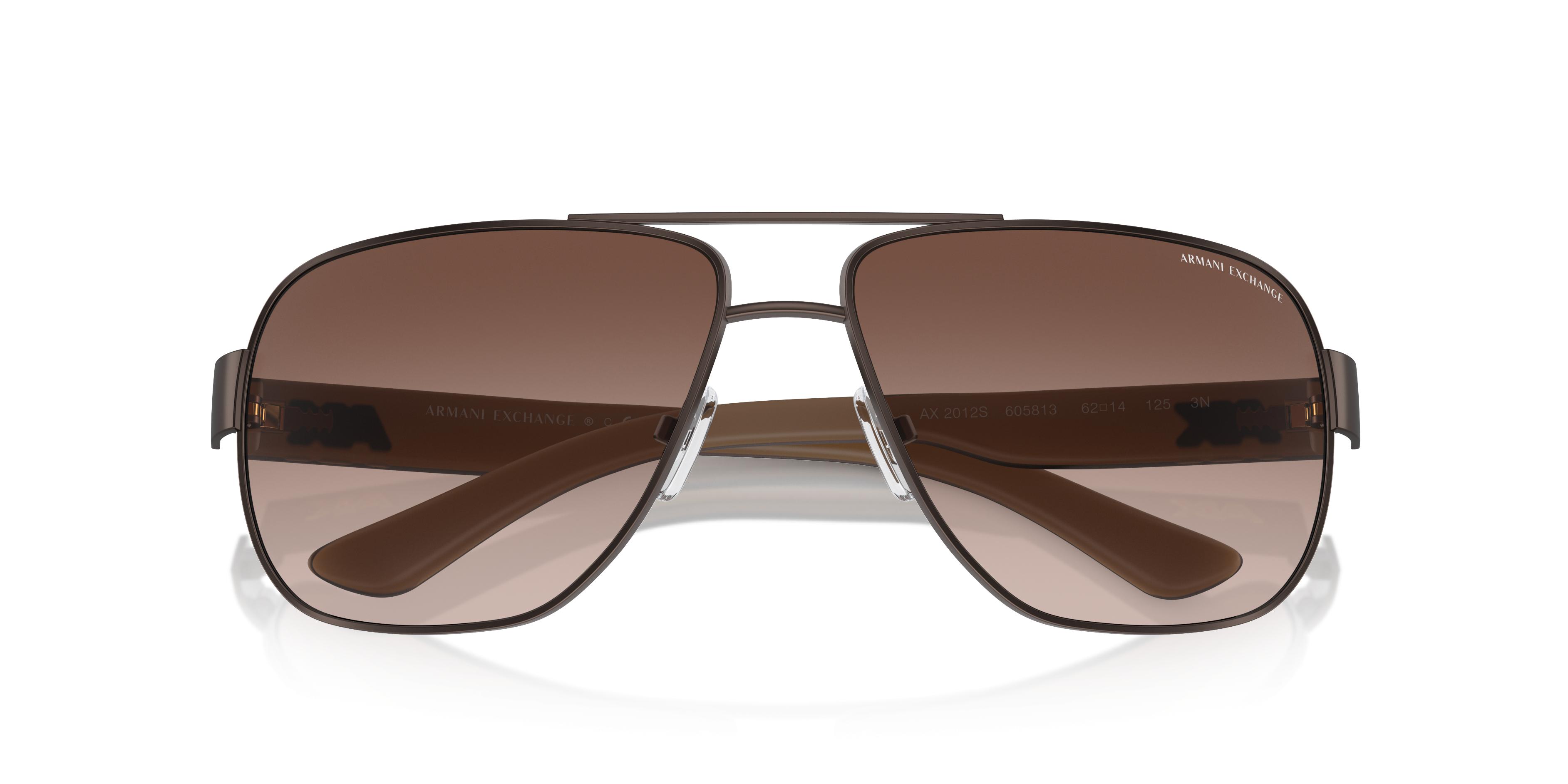Armani Exchange Sunglasses Matte Gunmetal Polarized Brown AX2048S Sunglasses - Armani Exchange Authorized Retailer  main image 2