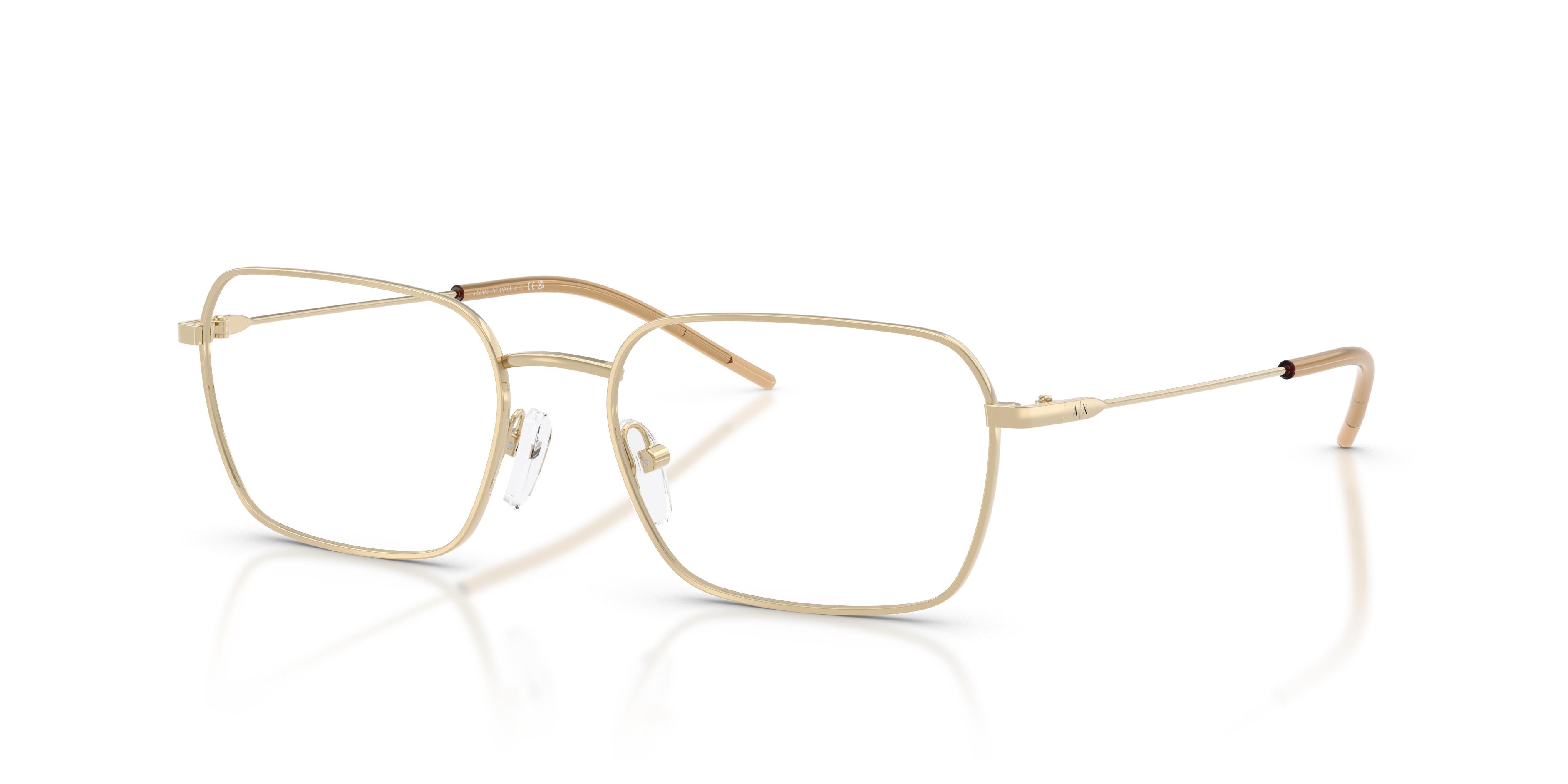 Upcylced-Armani Exchange Gold and White Women\'s Eye Glasses Case Eyeglasses Armani Exchange AX3121U | Free Shipping | Glasses  main image 3