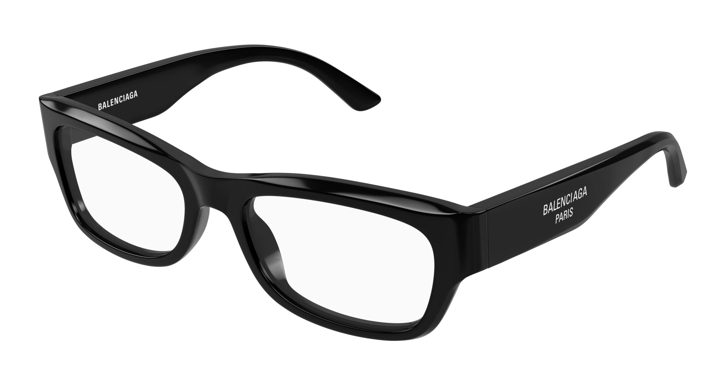 New Balenciaga Eyeglasses Balenciaga BB0341O Eyeglasses 001 Shiny Black - eye-oo.com main image 3