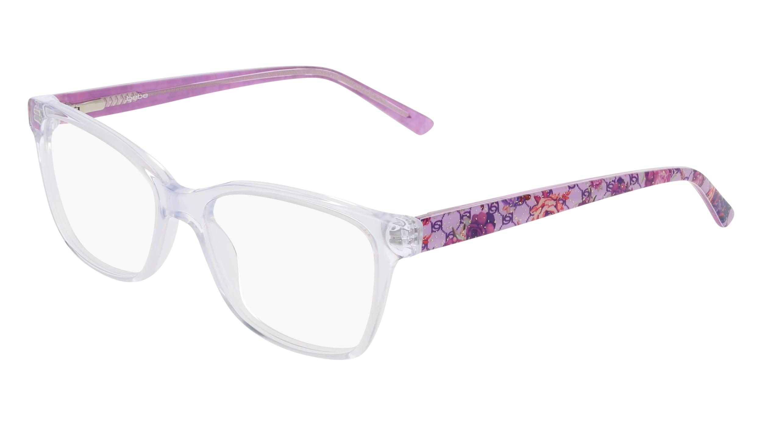 Bebe Blush Pink Crystal Glasses. Crystal Baby Pink Korean Glasses Frame! – Aynakwalajin main image 3