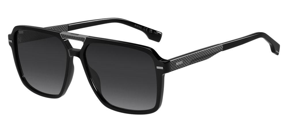 Boss by Hugo Boss Black Sunglasses BOSS - Black-acetate sunglasses with gold-tone hardware main image 4