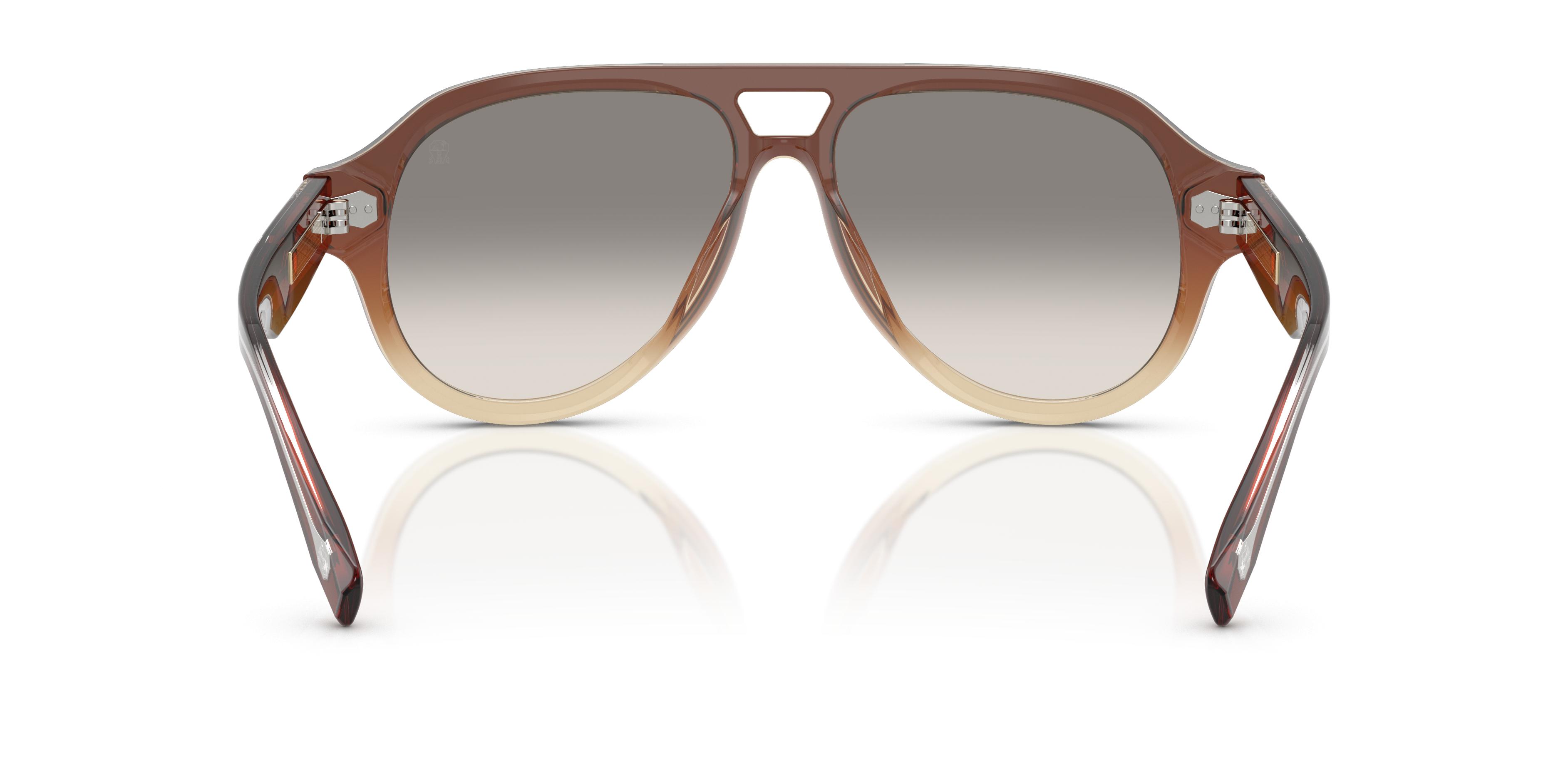 Brunello Cucinelli BC4017S PAUL Sunglasses - Havana Miele - Brand New Brunello Cucinelli BC4017S PAUL XL (57 - 15) with Red lenses  main image 2