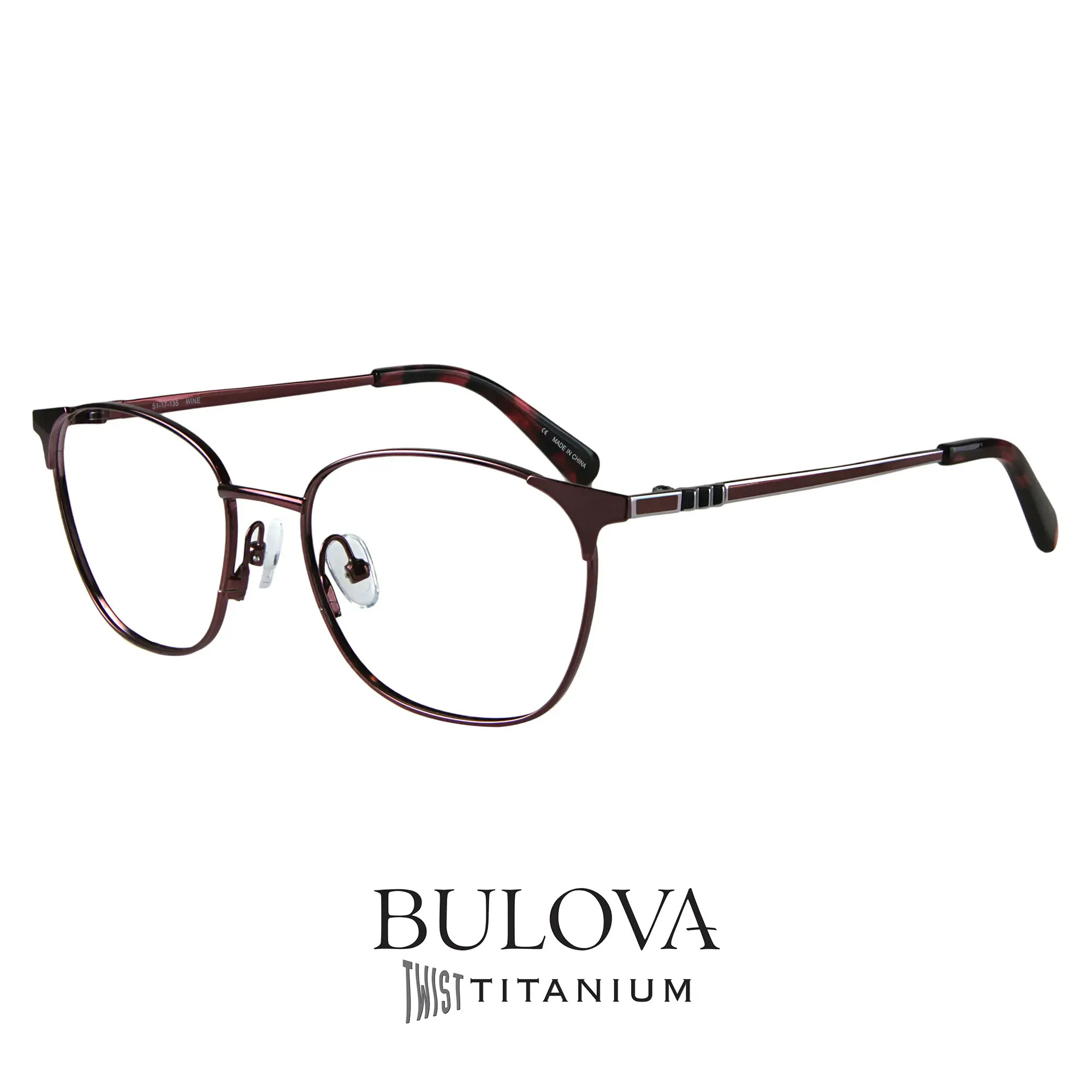 Bulova Women\'s Glasses (Alexandria) BULOVA ALEXANDRIA BLACK New Twist Titanium Optical Eyeglass  main image 2