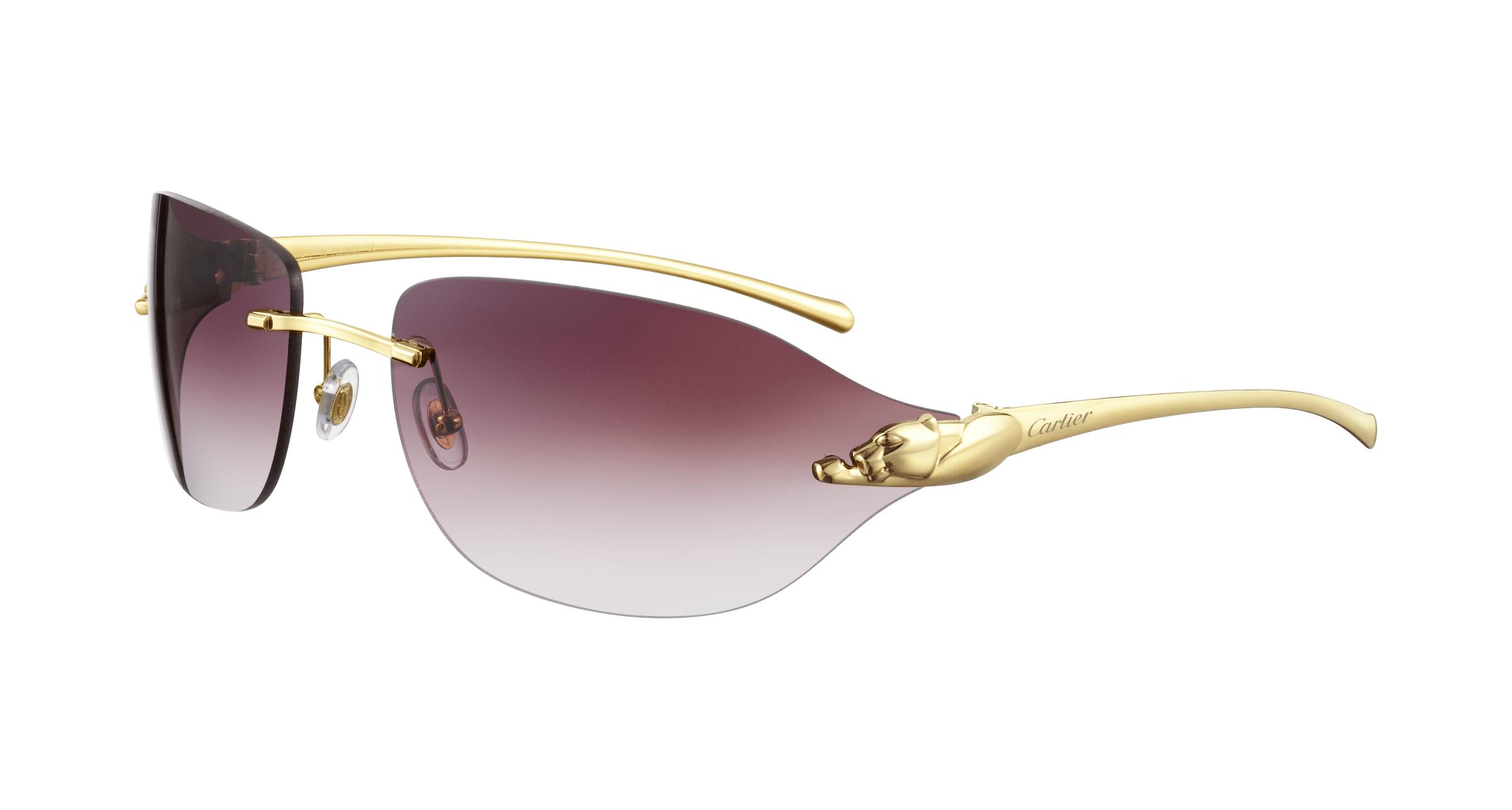 Cartier バーガンディ サングラス CT0068S Sunglasses - Cartier Authorized Retailer | coolframes.com