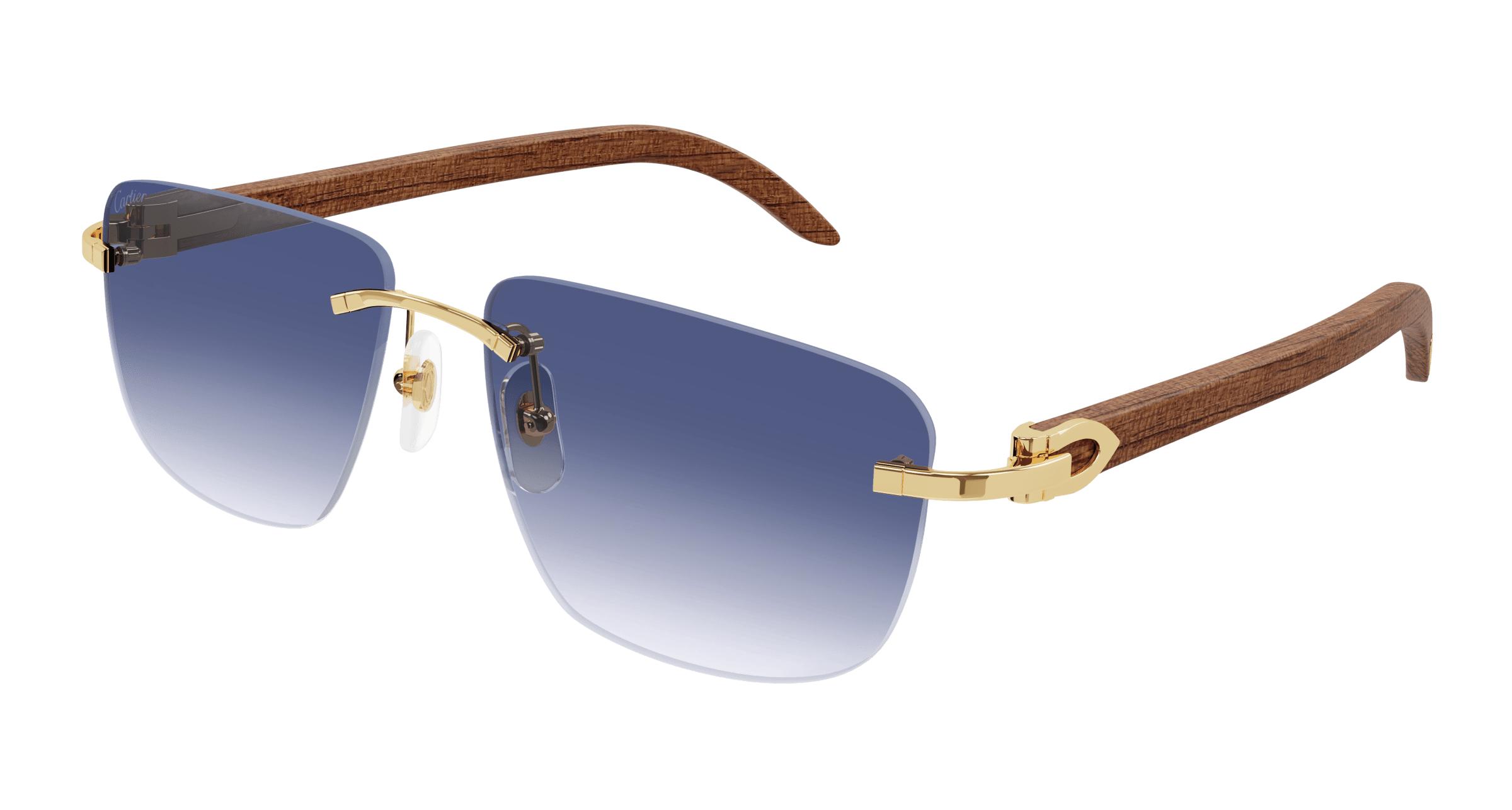 Cartier C Decor Sunglasses CT0004RS-001 Gold Frame Clear Lens 140MM Cartier C Decor Sunglasses CT0004RS-001 Gold Frame Clear  main image 2