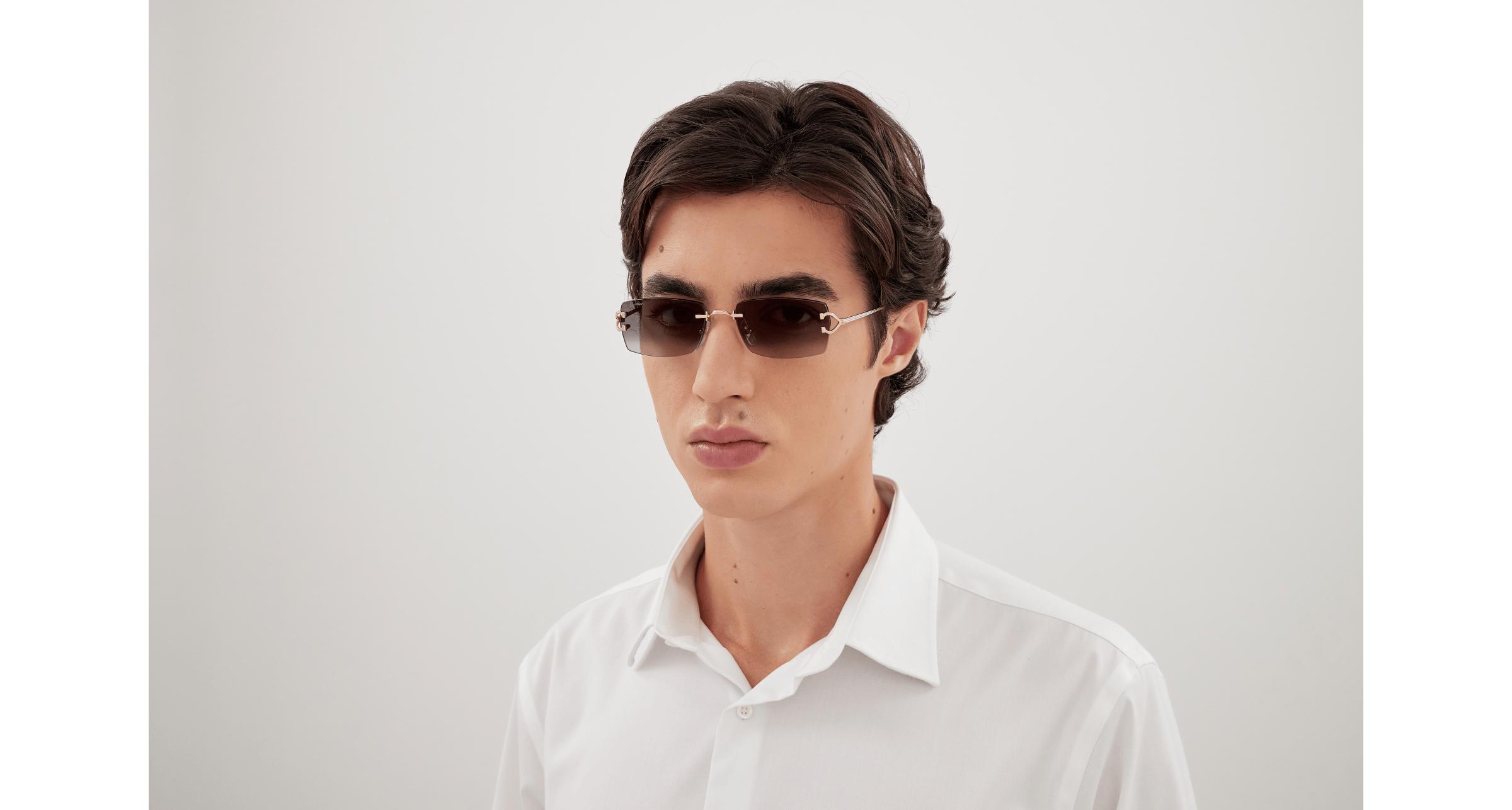 Cartier CT0550S Rectangle Sunglasses Cartier CT0550S Sunglasses - Gold / Red – Kith main image 3