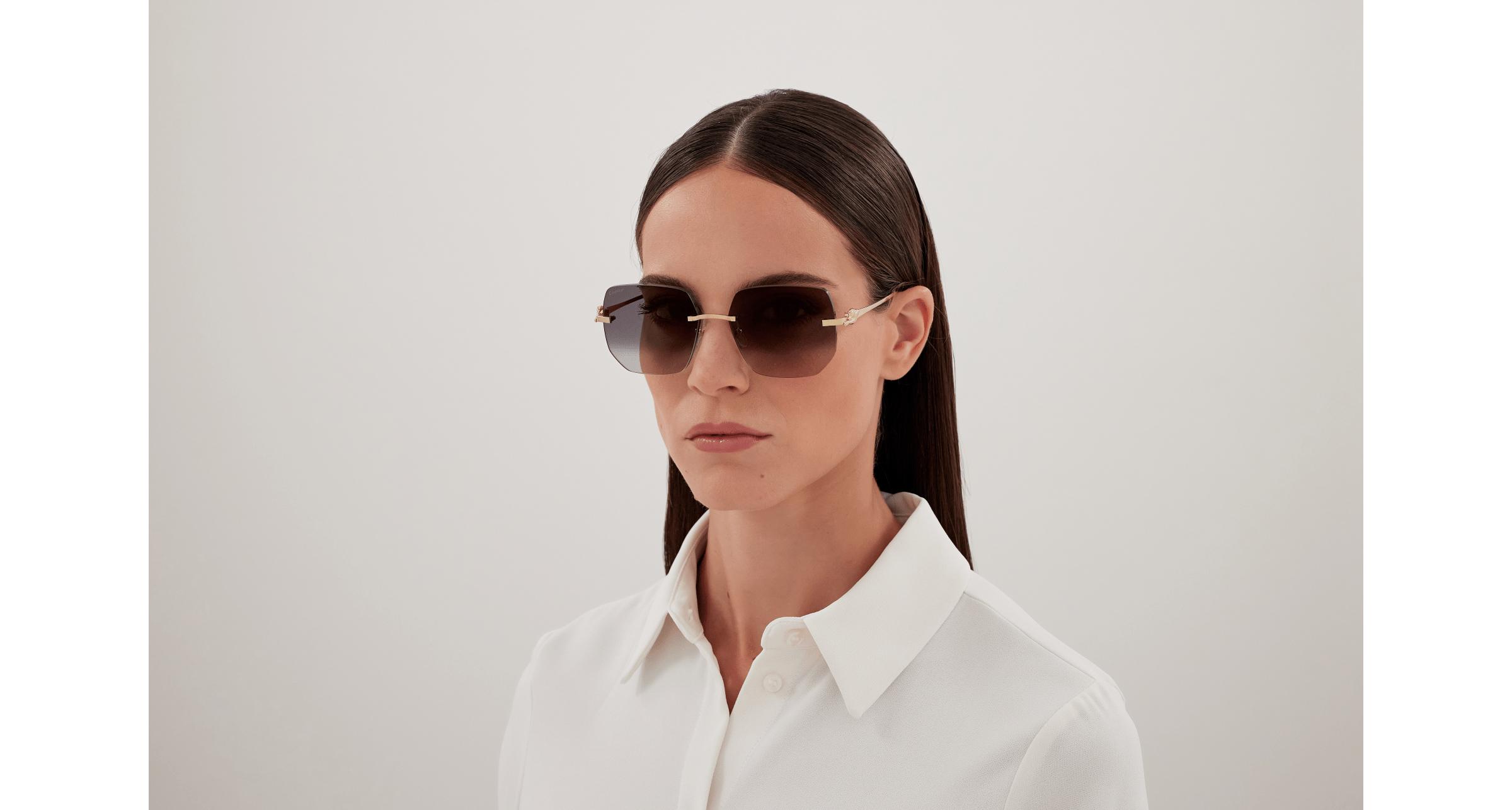 NEW CARTIER SUNGLASSES, CARTIER CT0549S 003 Cartier CT0549S Sunglasses 003 Shiny Silver - eye-oo.com main image 4