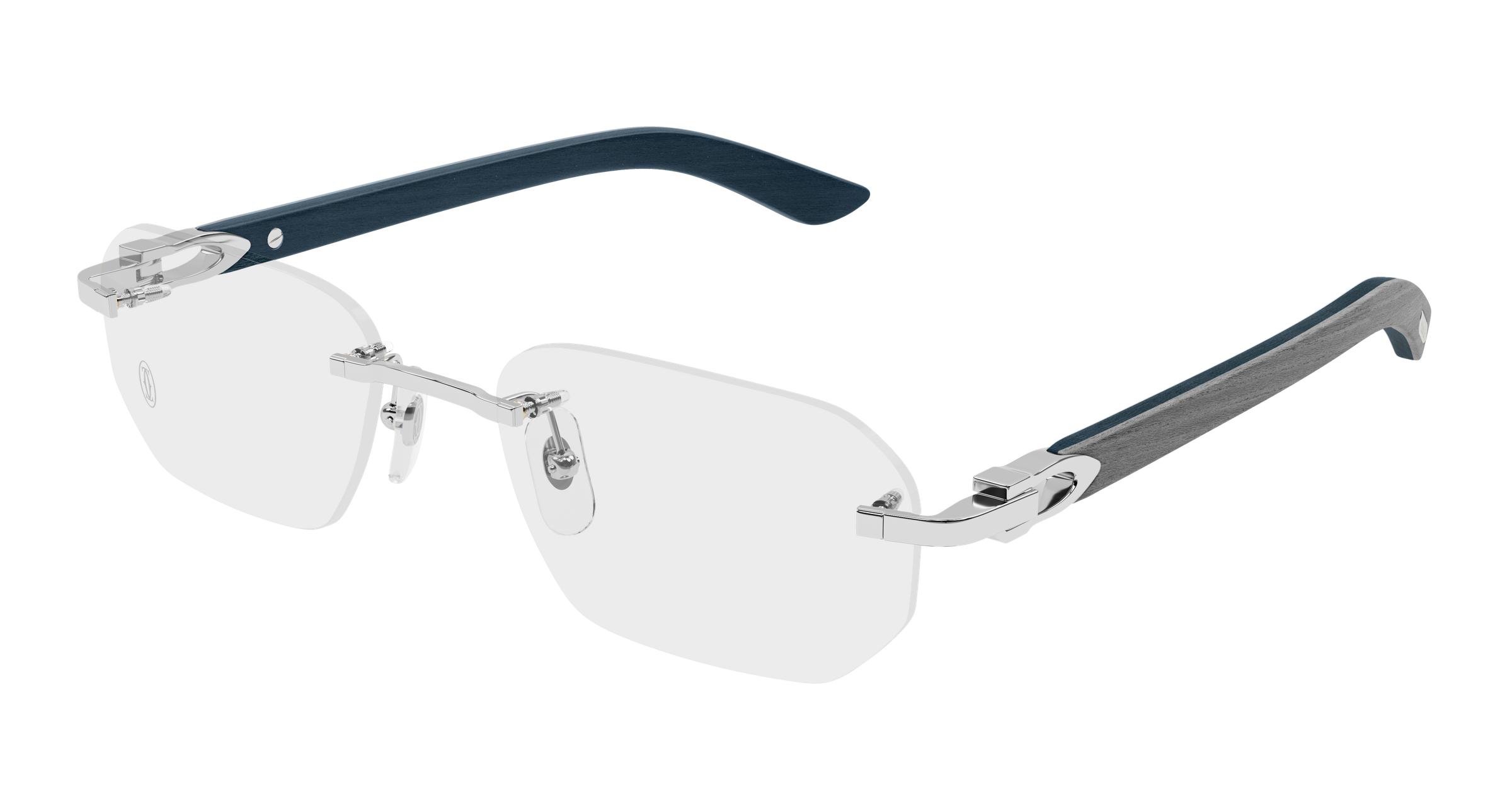 Cartier frames PREMIERE DE CARTIER C DECOR WOOD RIMLESS EYEGLASSES NEW  main image 4
