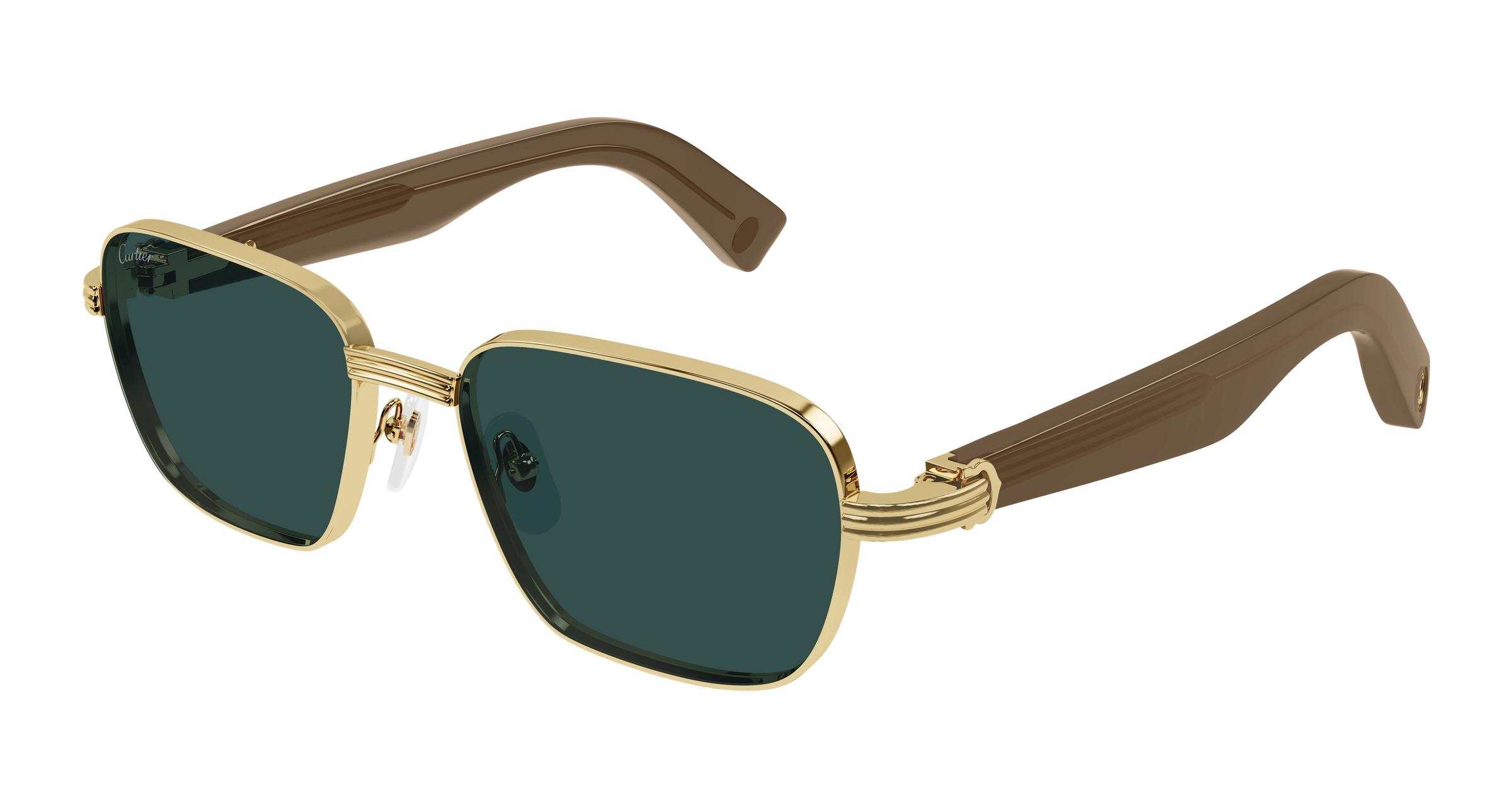 Cartier Gold and Gray Sunglasses Modern Design CT0433S Sunglasses - Cartier Authorized Retailer  main image 4