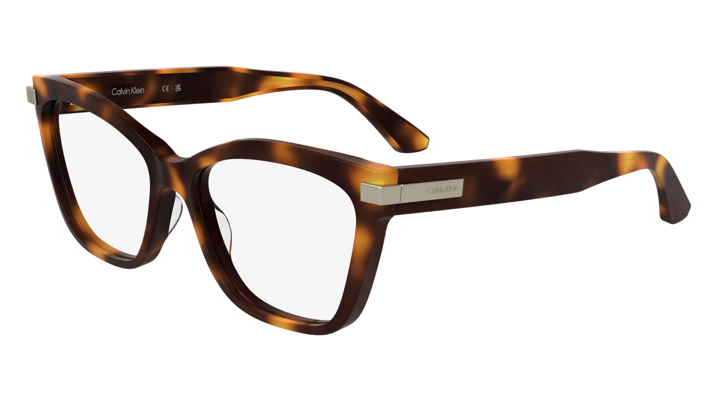Calvin Klein Havana Tortoise Shell style glasses NiB Calvin Klein CK23546 Oval Glasses | Fashion Eyewear US main image 2