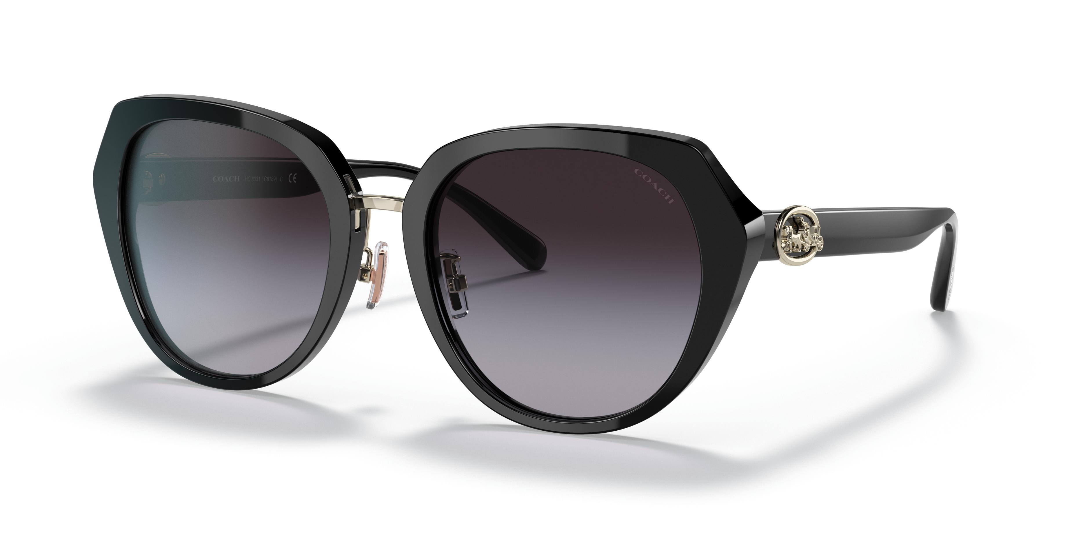 Coach Black Sunglasses with Silver Accents Coach L1147 HC8295 5002/8G Sunglasses - US main image 2