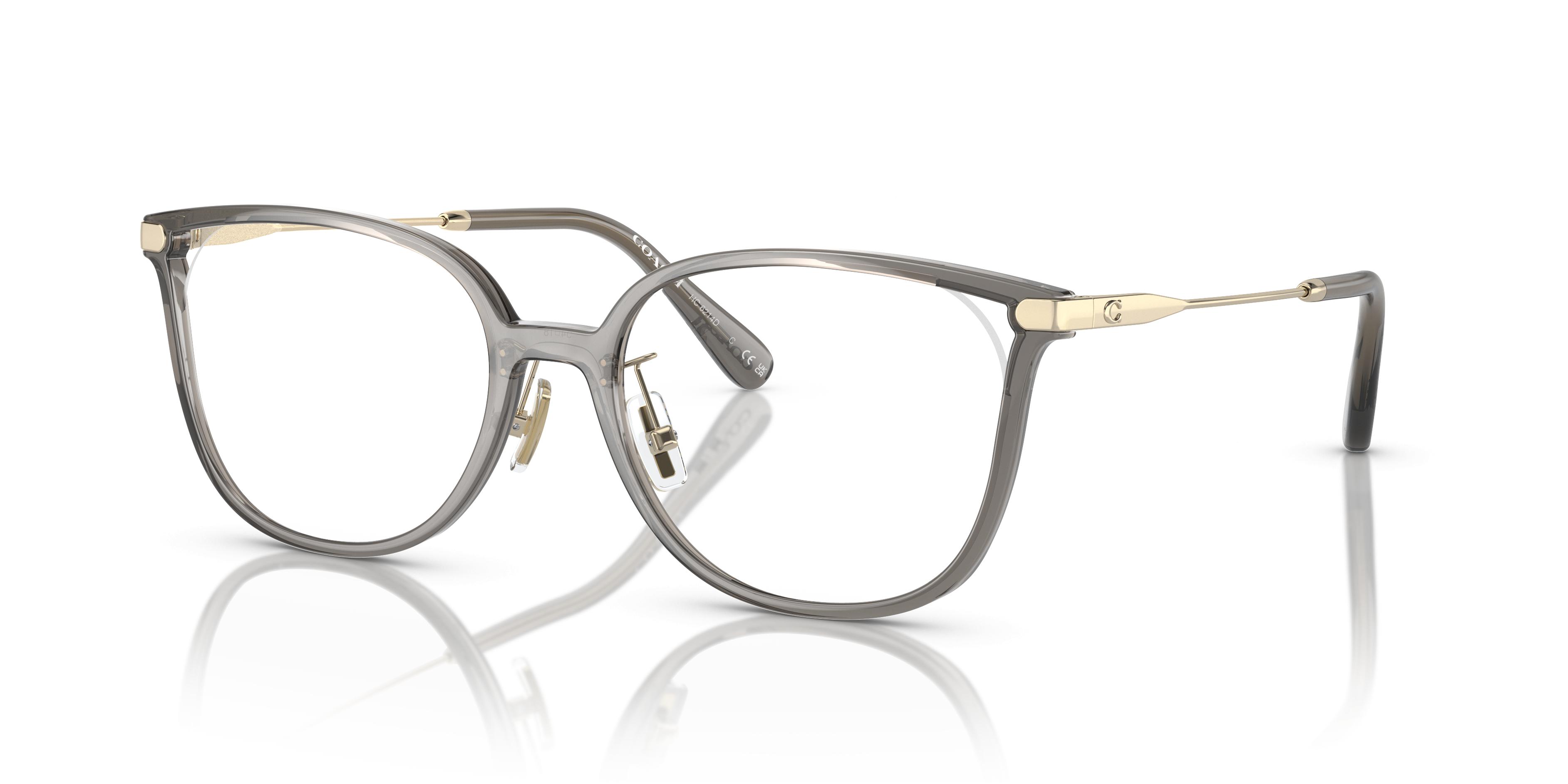 Coach Gray Eye Glasses Coach HC6139U - Cat Eye Transparent Gray Frame Eyeglasses  main image 2