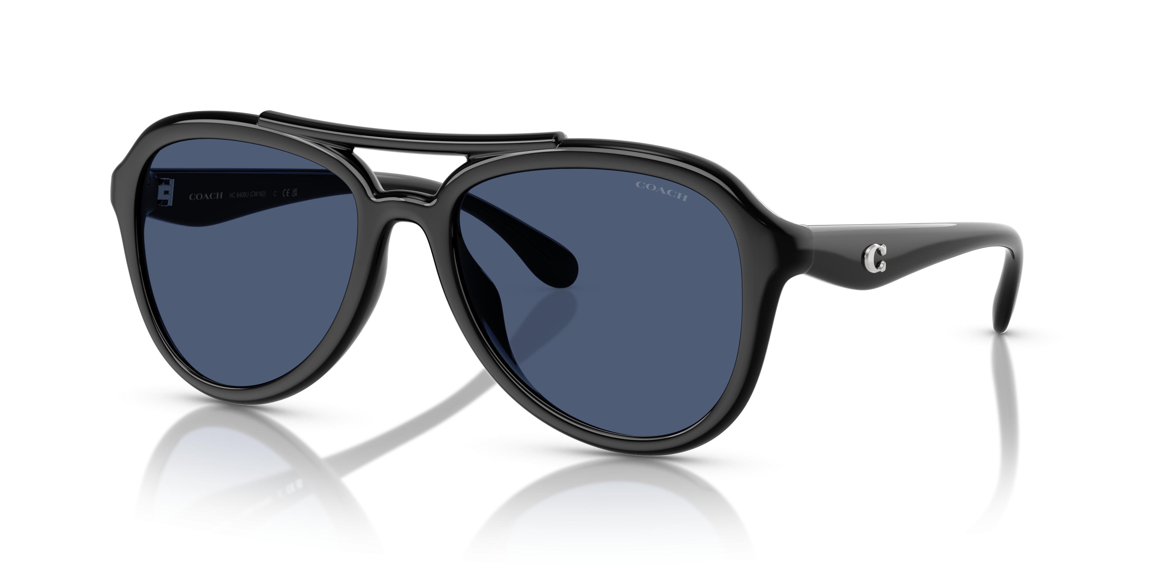 Coach Black and Blue Sunglasses Coach HC8305 sunglasses for women in Blue Tortoise main image 2