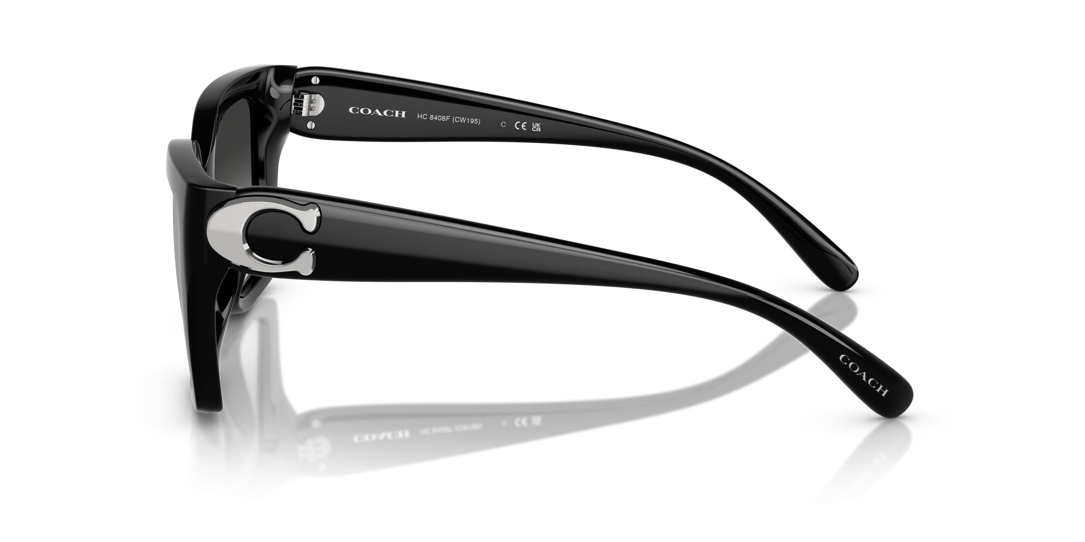Coach Stylish Black and Silver Sunglasses Coach HC8395U sunglasses for women in Black main image 4