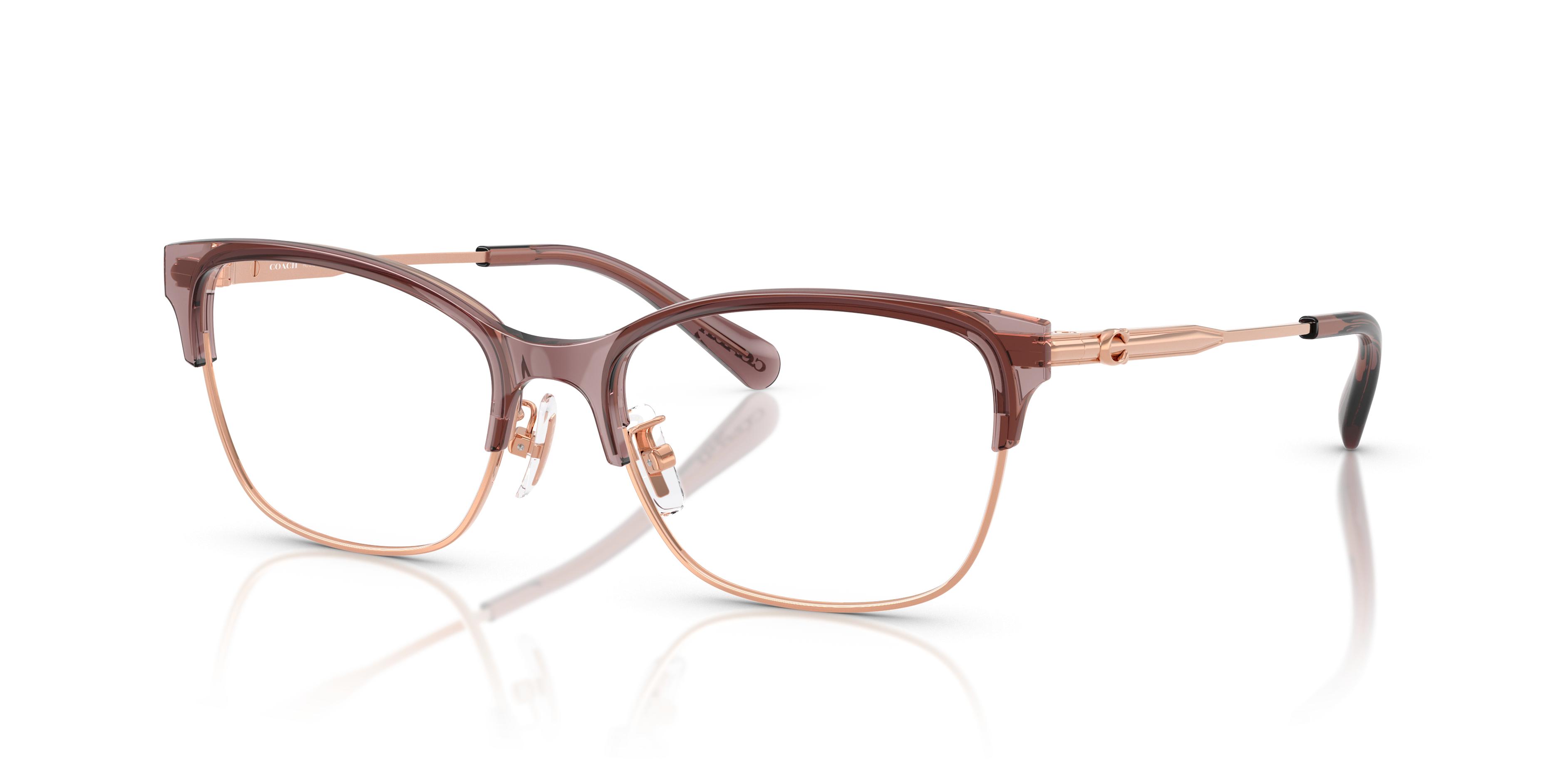 Coach Cat Eye Metal Eye-frame in Shiny Brown Coach HC6249U brown , tortoise , orange frame main image 3