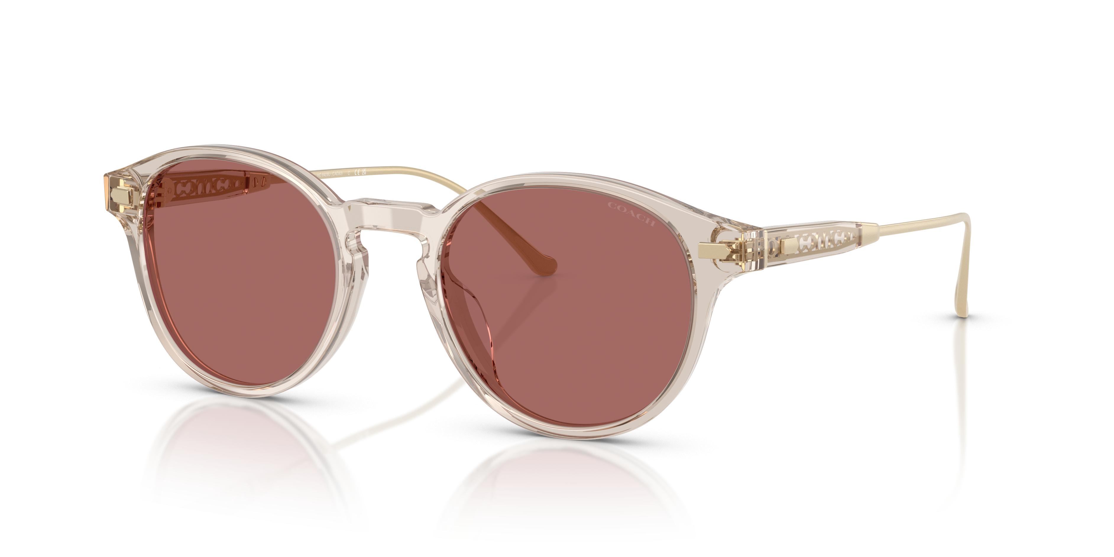 Coach Silver Frame Sunglasses with Brown Lenses Coach Sunglasses Women main image 3