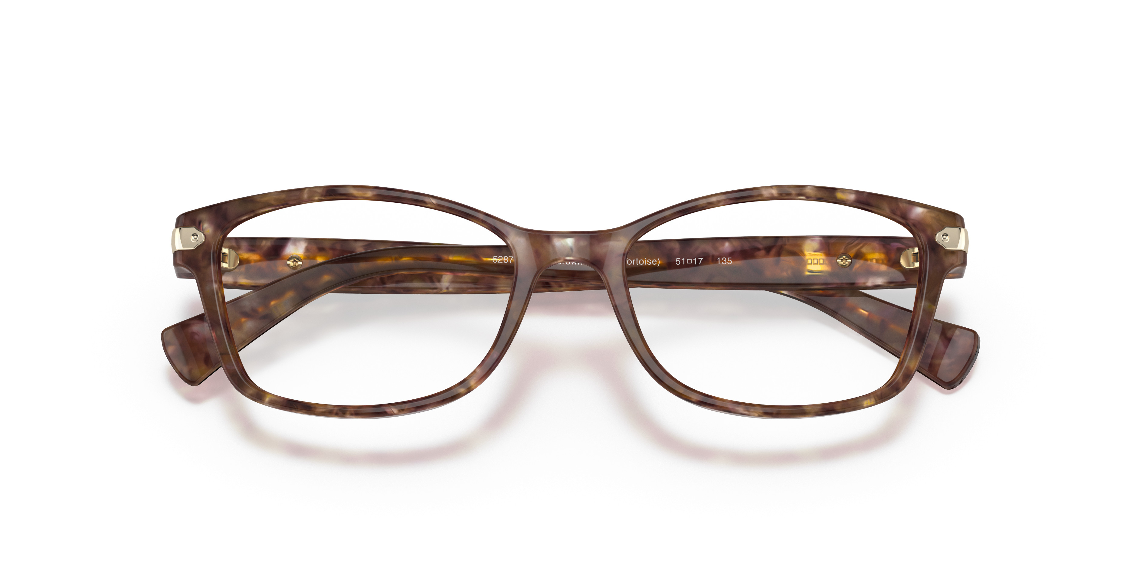 Coach Wayfarer Frame Eyeglasses HC6065 5287 Confetti Light Brown Gold 51 17 135 Coach Eyeglasses Frames HC 6065 5287 Confetti Light Brown 51  main image 4