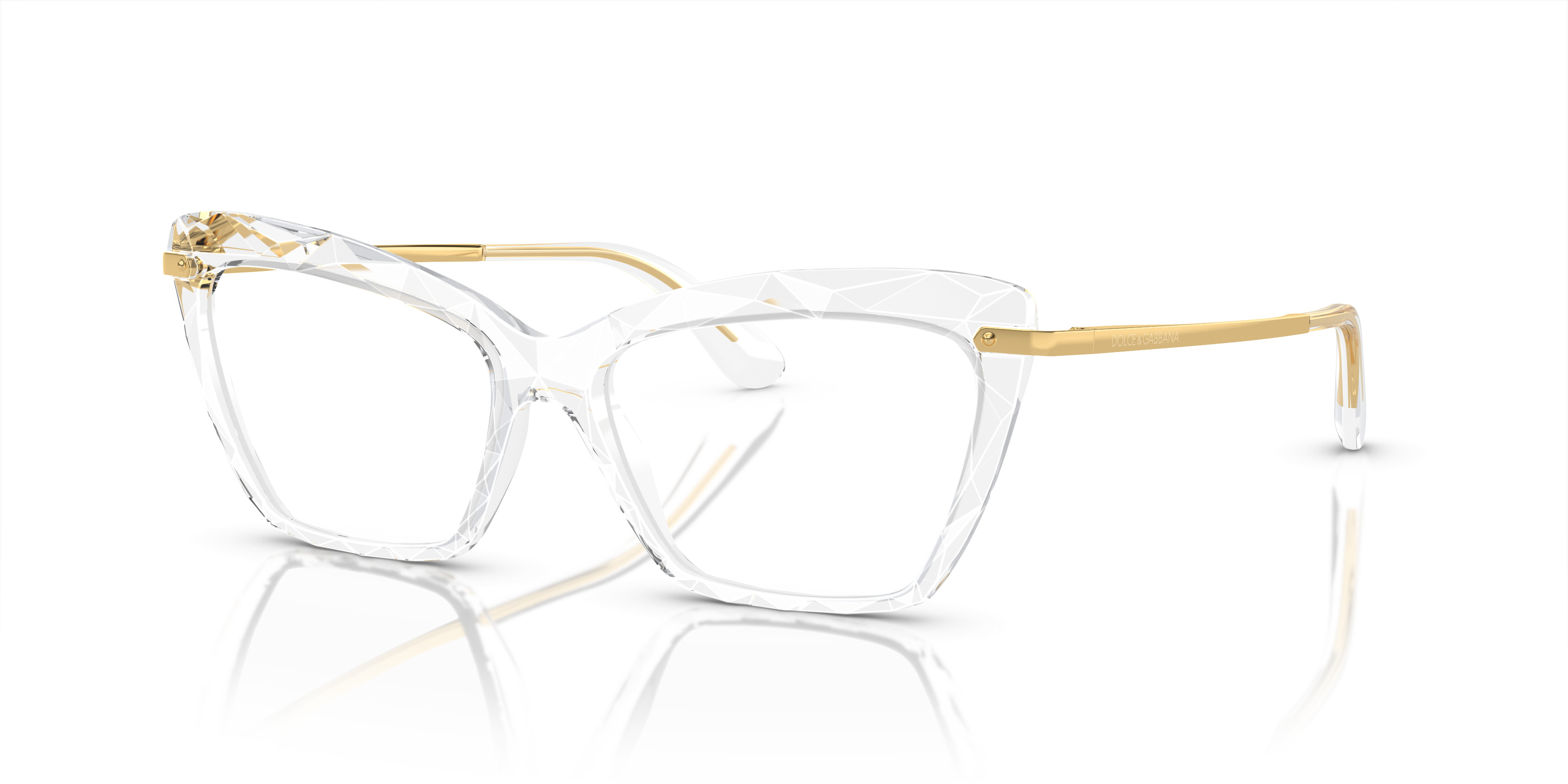 Ladies Dolce & Gabbana 53mm Transparent Eyeglasses Amazon.com: Dolce & Gabbana Dolce & Gabanna Transparent Grey  main image 3