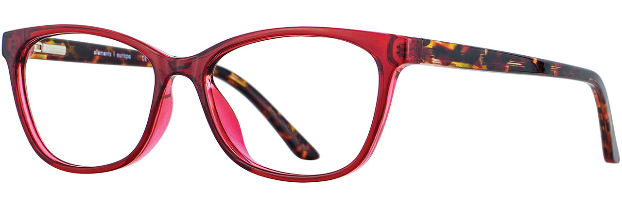 Elements Europa Red Women\'s Glasses el 408 EL-408 Eyeglasses - Elements by Europa Authorized Retailer  main image 3