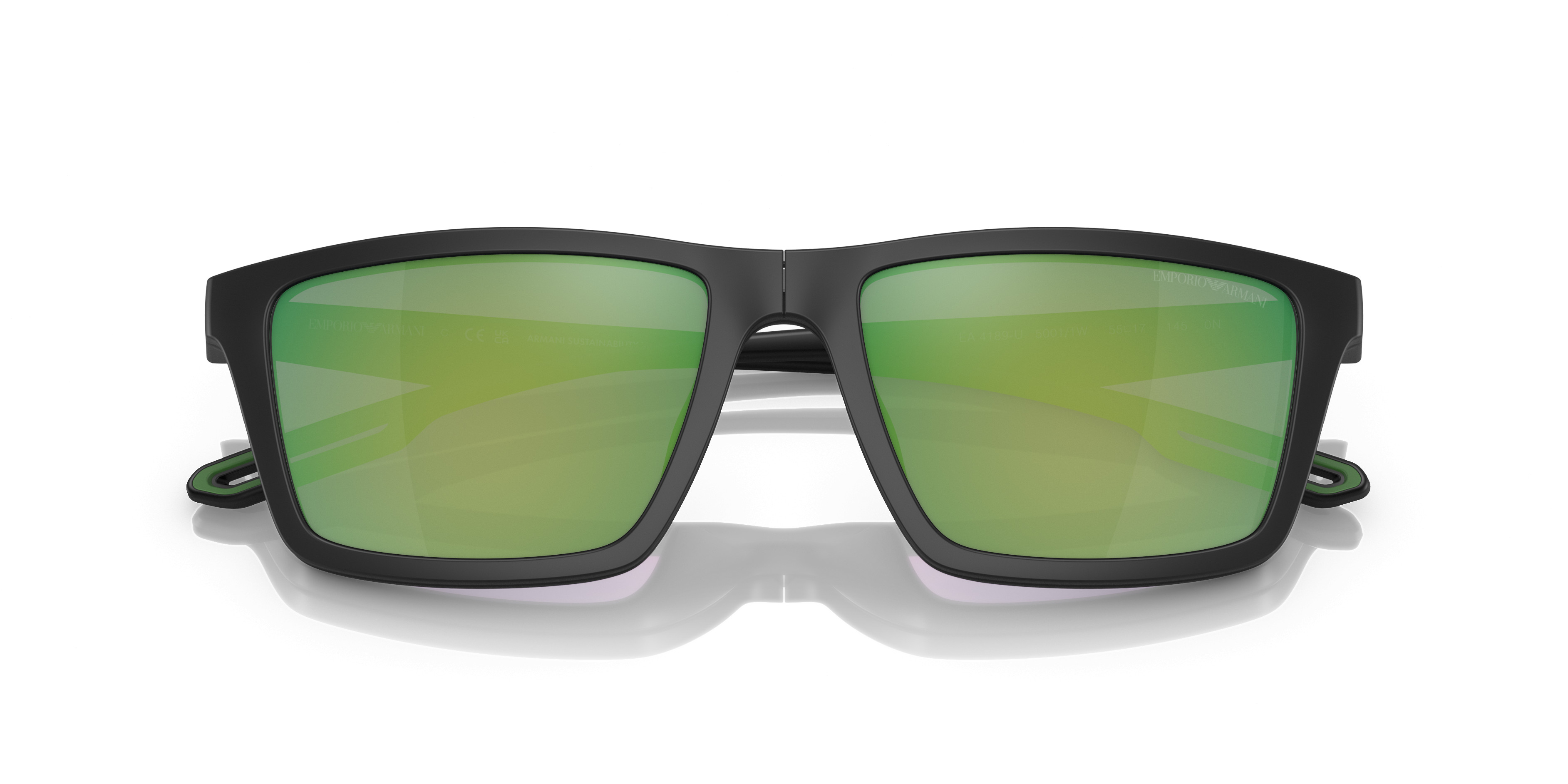 Emporio Armani Sunglasses with Black and Neon Yellow Frame EA4189U Sunglasses - Emporio Armani Authorized Retailer  main image 2
