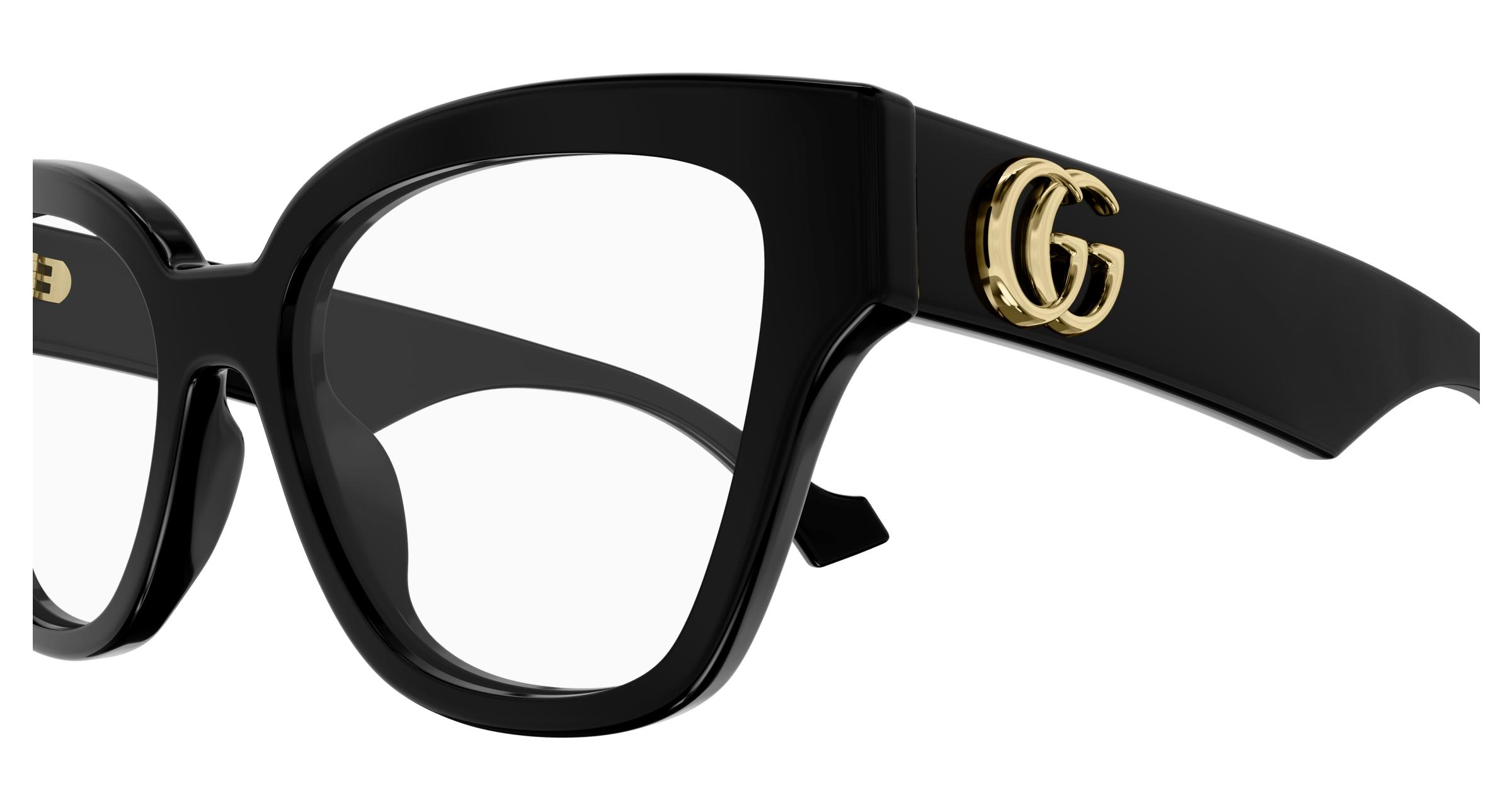 Gucci Gg1424o Emblem Line Square Acetate Eyeglasses - NWT Gucci Gg1424O GC002125 eyeglasses for women in Black main image 3