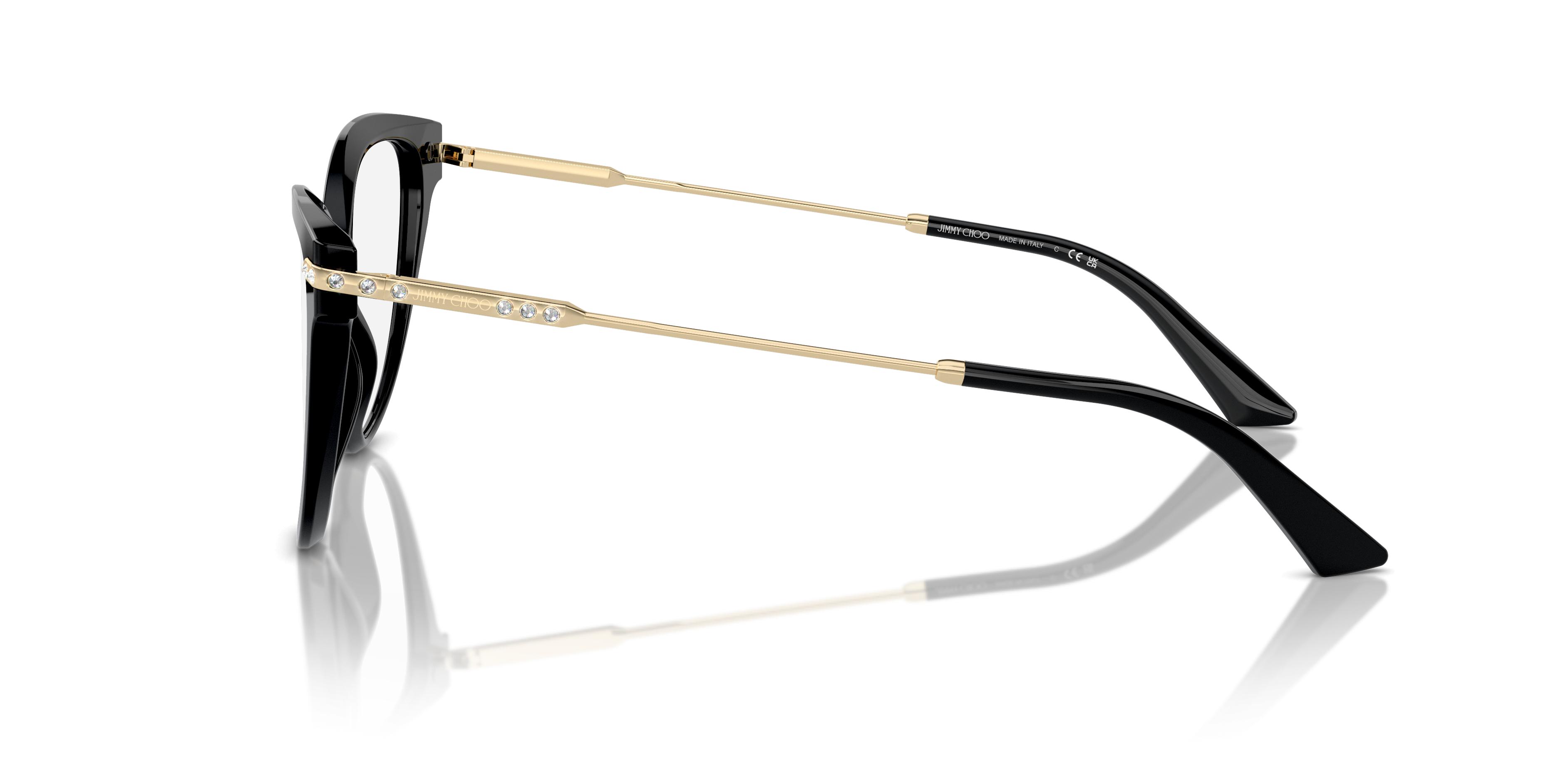 Jimmy Choo Black & Gold Eyeglasses – Women\'s Designer Frame Made in Italy JIMMY CHOO JC3017U 5004 Yellow Havana Women main image 3