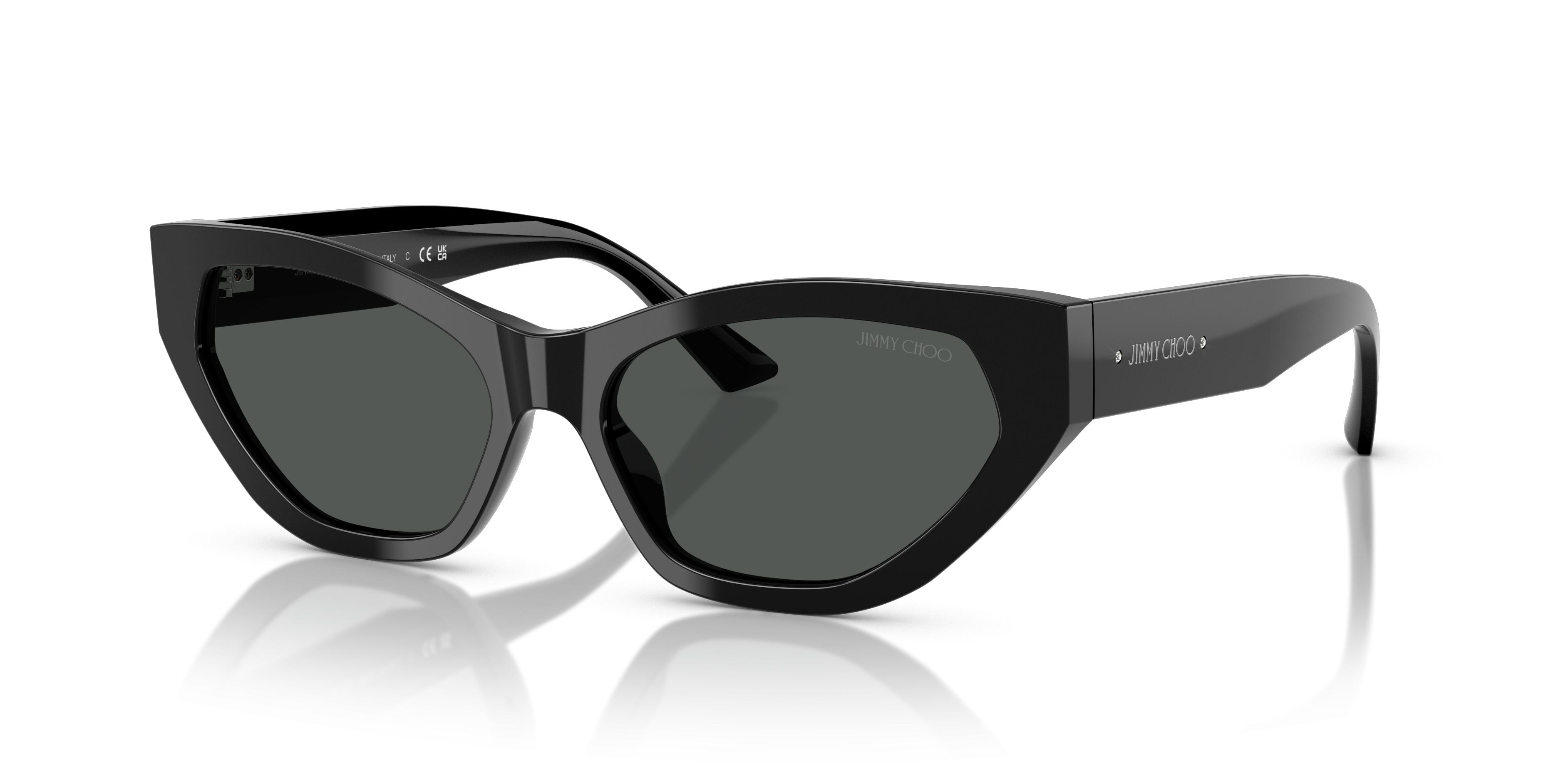 Jimmy Choo Black Cat-Eye Sunglasses Jimmy Choo Cat Eye Sunglasses Xena 8079O Black 54mm  main image 4