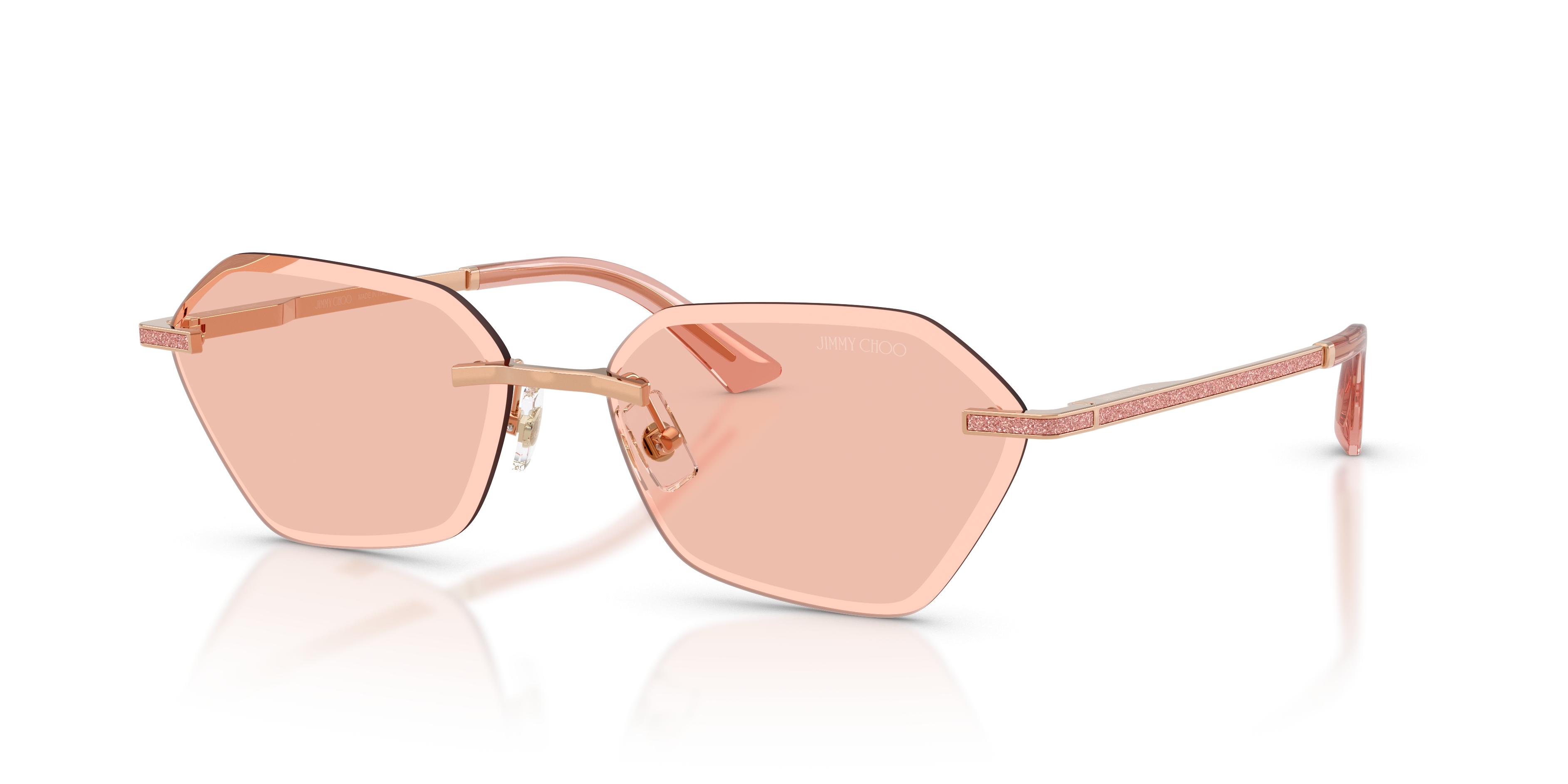 Jimmy Choo peach colored sunglasses amazing Soraya | Pale Gold Cat Eye Sunglassess | Jimmy Choo main image 2