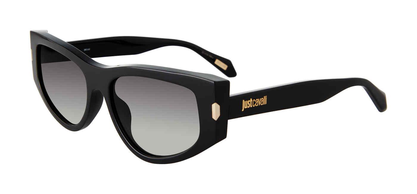 JUST CAVALLI 53MM Geometric black Sunglasses Amazon.com: Just Cavalli Sunglasses SJC 097 V 0700 Shiny  main image 2