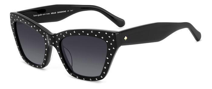NEW KATE SPADE LOURDES/F/S 3H2 BLACK GREY POLARIZED AUTHENTIC SUNGLASSES Kate Spade Lourdes/F/S Asian Fit 3H2/M9 Butterfly Black  main image 3