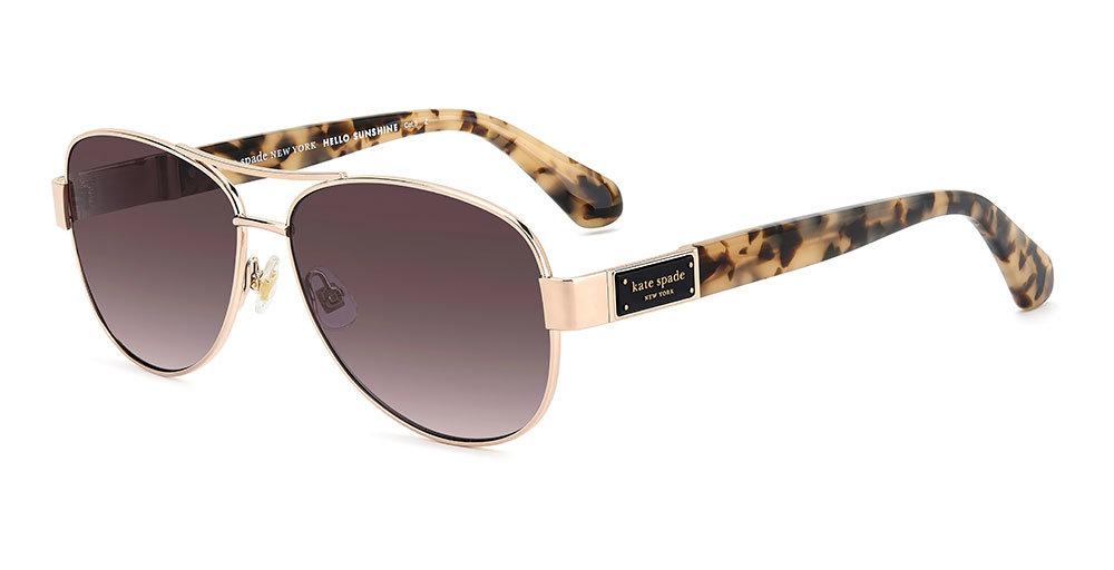 Kate Spade Gold Frame Sunglasses with Red Arms Kate Spade Hello Sunshine Sunglasses, Claretta  main image 3
