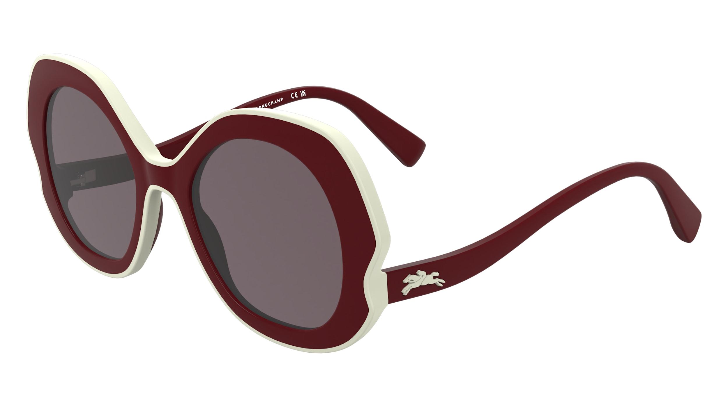 Longchamp Burgundy Gradient Sunglasses Longchamp LO606S 429 Petrol Brick Frame Brown Gradient Lens  main image 3