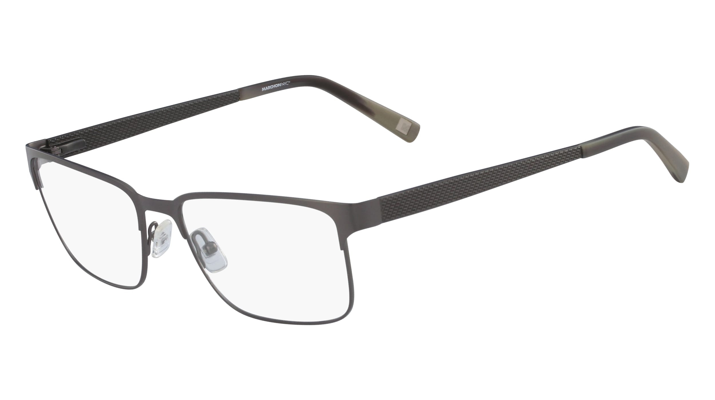 NEW MARCHON NYC M-8000 033 Satin Gunmetal Aviator Eyeglasses 55mm with Case M-9008 Eyeglasses - Marchon Authorized Retailer | coolframes  main image 2