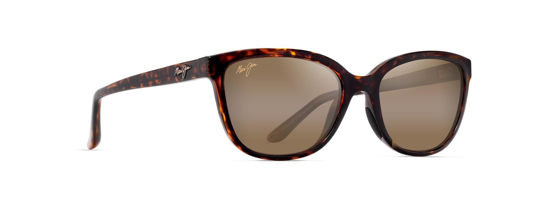 Maui Jim Honi Sunglasses Maui Jim Honi 758 02 Sunglasses Shiny Black Polarized - eye  main image 4