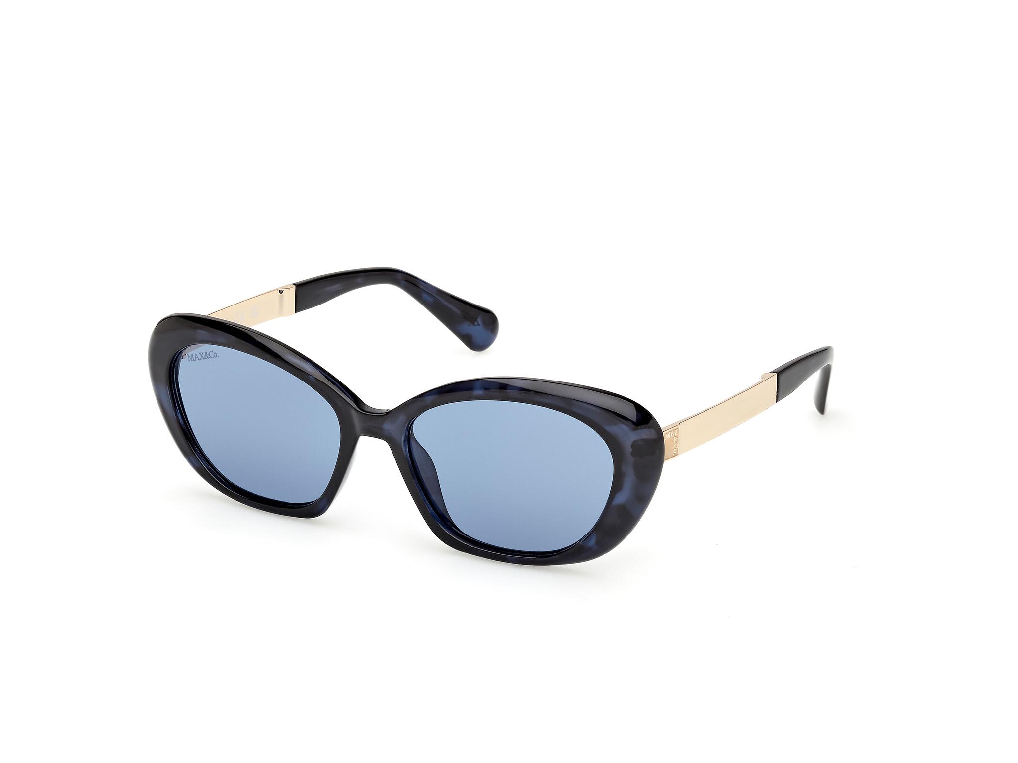 MAX & CO | Oval Rim | Gunmetal/Black | Unisex Sunglasses Max & Co Sunglasses Women Grey Cat Eye Grey MO0077 20A 52mm  main image 2