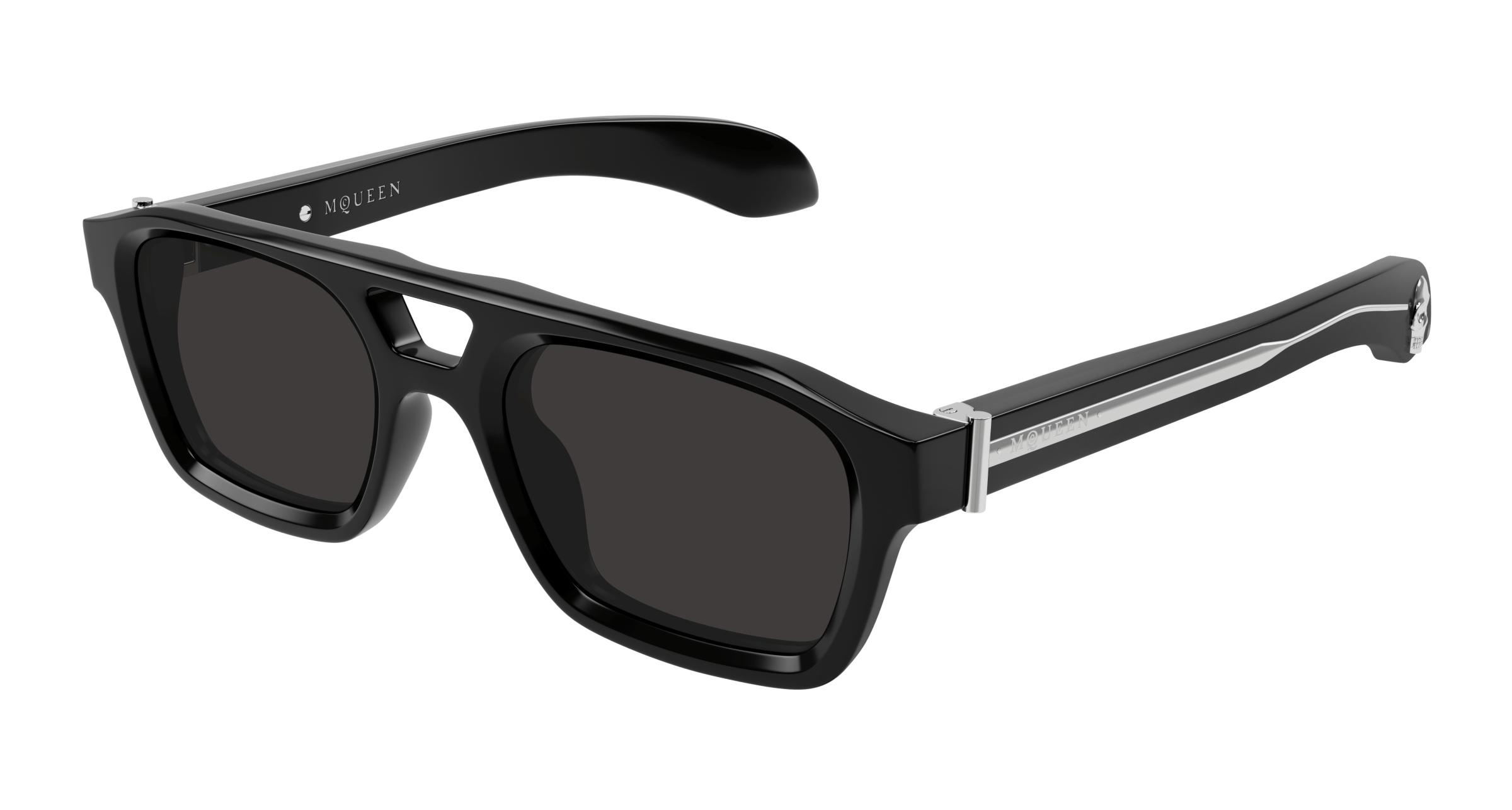 Alexander McQueen Sunglasses Alexander McQueen AM0440S 001 Sunglasses Shiny Black - eye  main image 2
