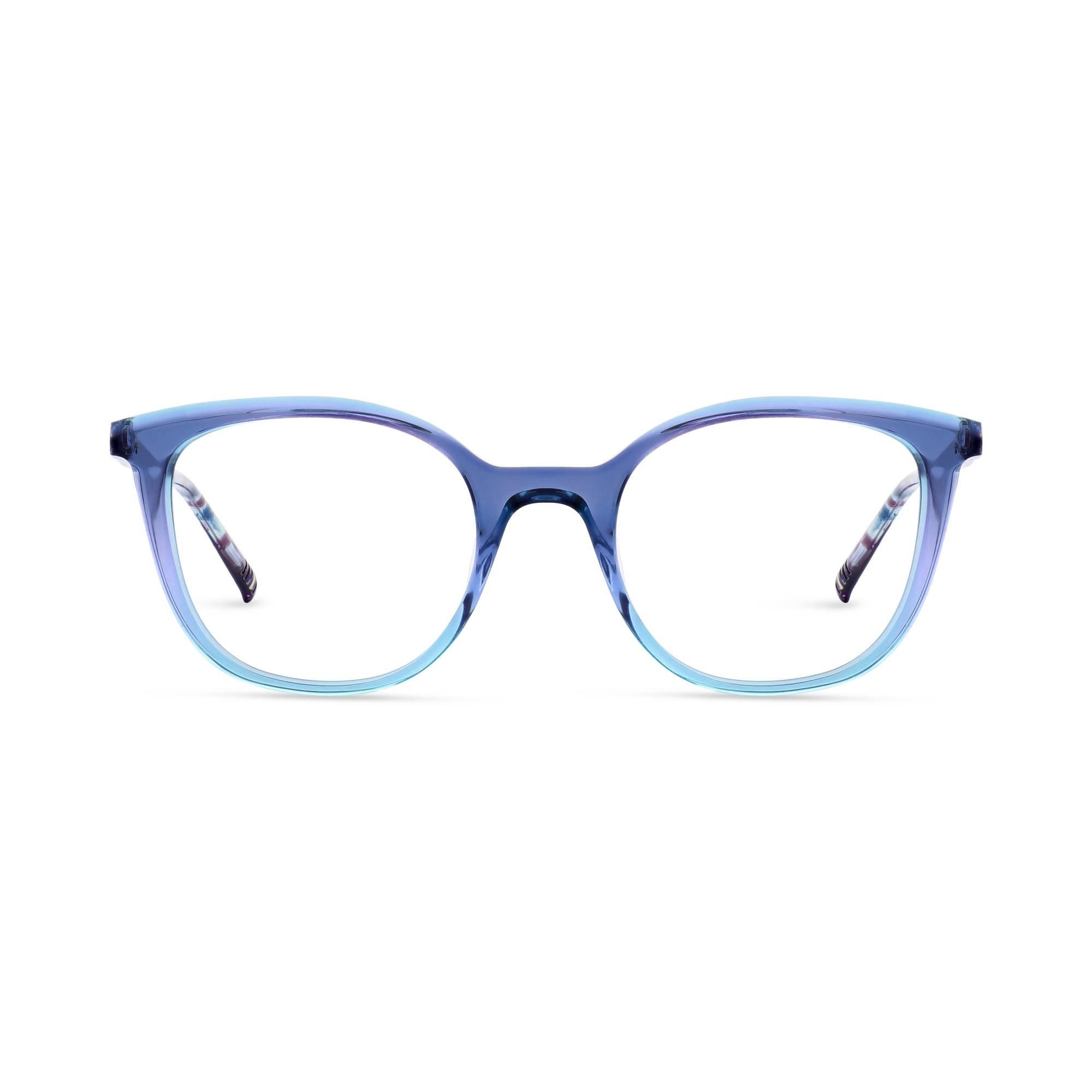 NEW MOREL women\'s lightweight metal frame glasses in blue OGA Morel Eyeglasses Frame 7921O GG042 Metal Acetate Blue  main image 3